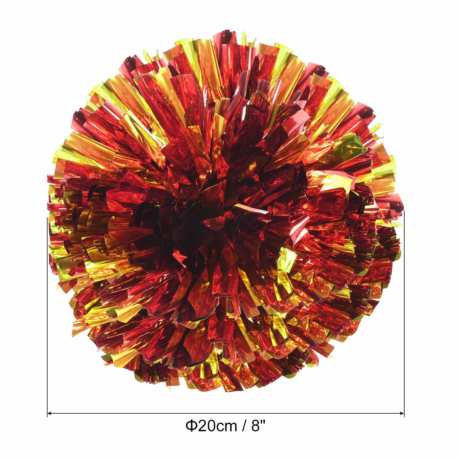 PATIKIL Pompon Cheerleading 2 Pezzi PET Fori per le Dita Rosso Dorato