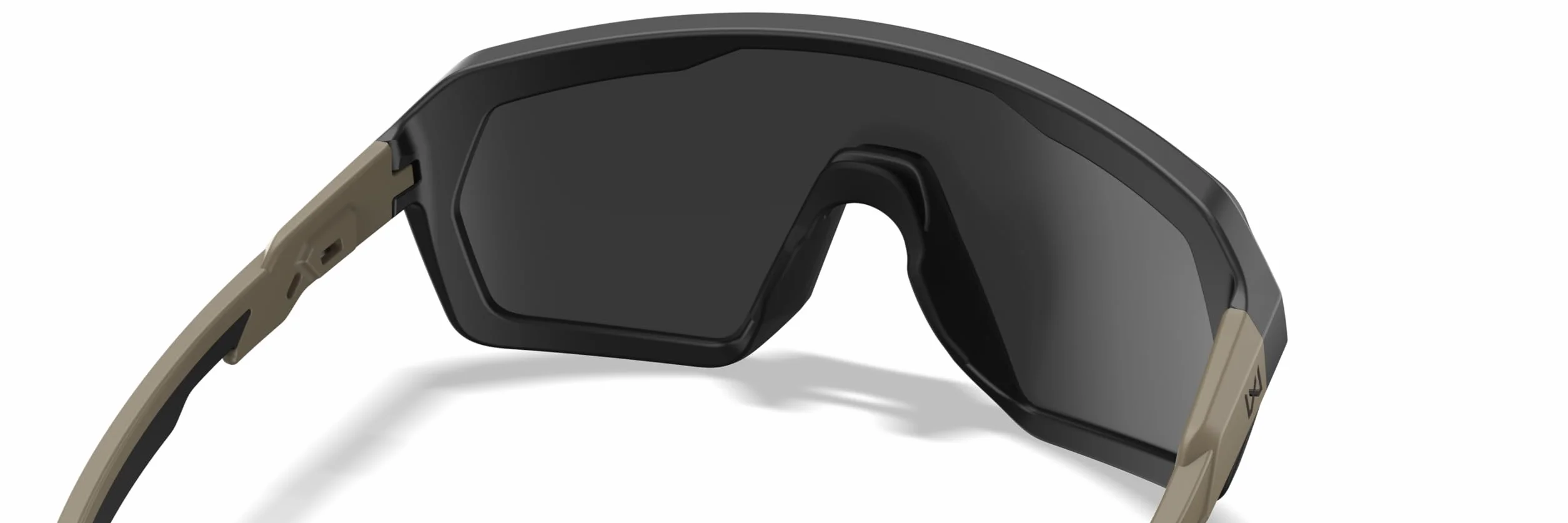 Wiley X Citadel Shield okulary przeciwsłoneczne ochronne UV tarcze strzeleckie wędkarskie rowerowe czarno-oprawione brązowe soczewki lustrzane tungstenowe