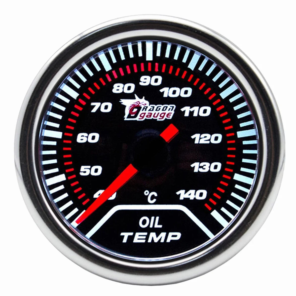 Indicatore della Temperatura dell'olio per Auto 52mm Olio Temperatura Manometro Con Sensore 12V Bianco Luce Puntatore Olio Termometro Calibro Liquido Misuratore
