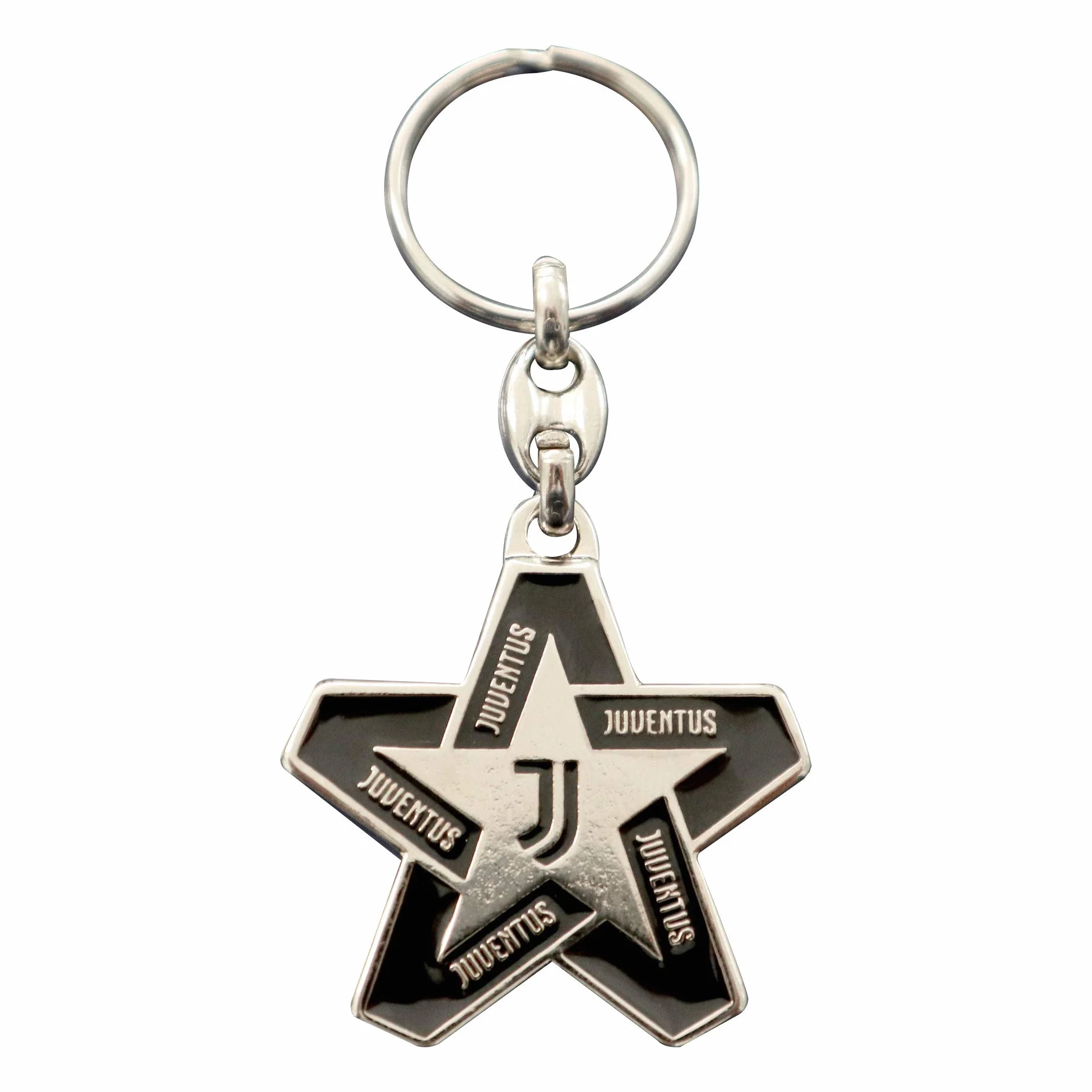 Giemme Portachiavi Stella Juventus Metallo NIKEL Logo SMALTATO