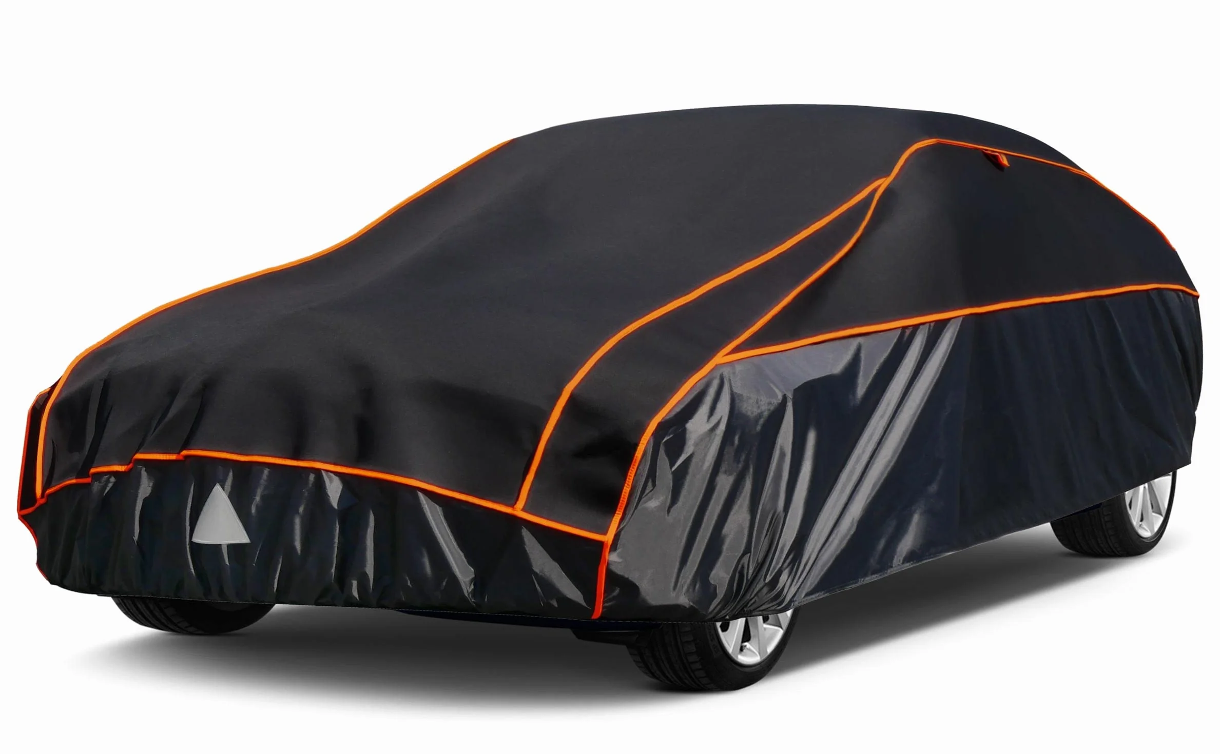 Telo Copriauto Antigrandine, Kayme Copertura per Auto Impermeabile Anti UV Antipolvere Anti Vento, Telo Copri Antigrandine Adatto per Auto a 3 Volumi (da 475 a 495cm) 3XL – Nero