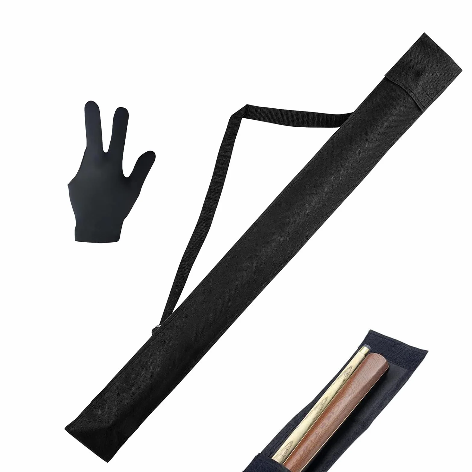 Borsa per Stecca da Biliardo Portatile, Custodia per 1/2 Stecca da Biliardo