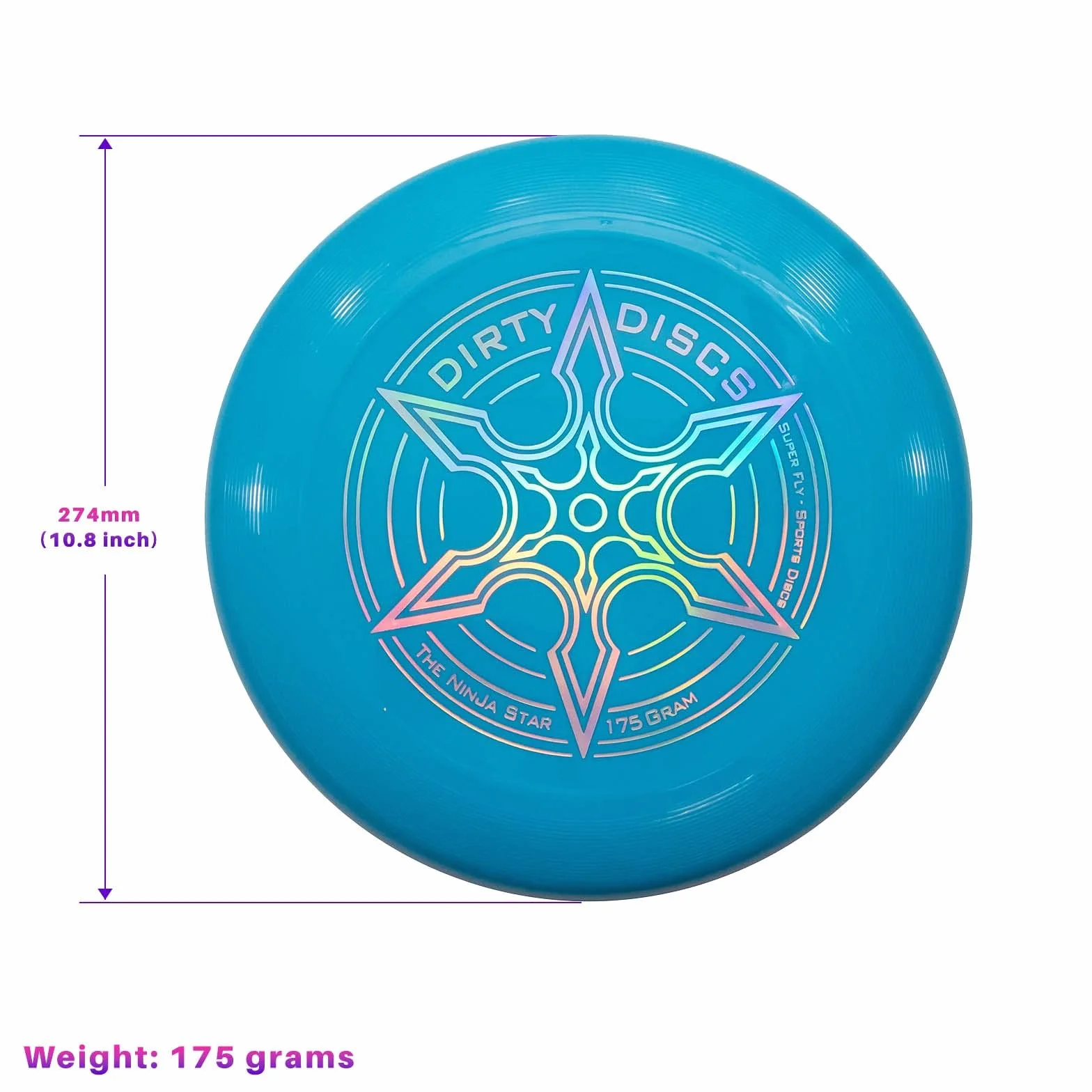 Indy Dirty Disc Frisbee 175 g Professionale Blu