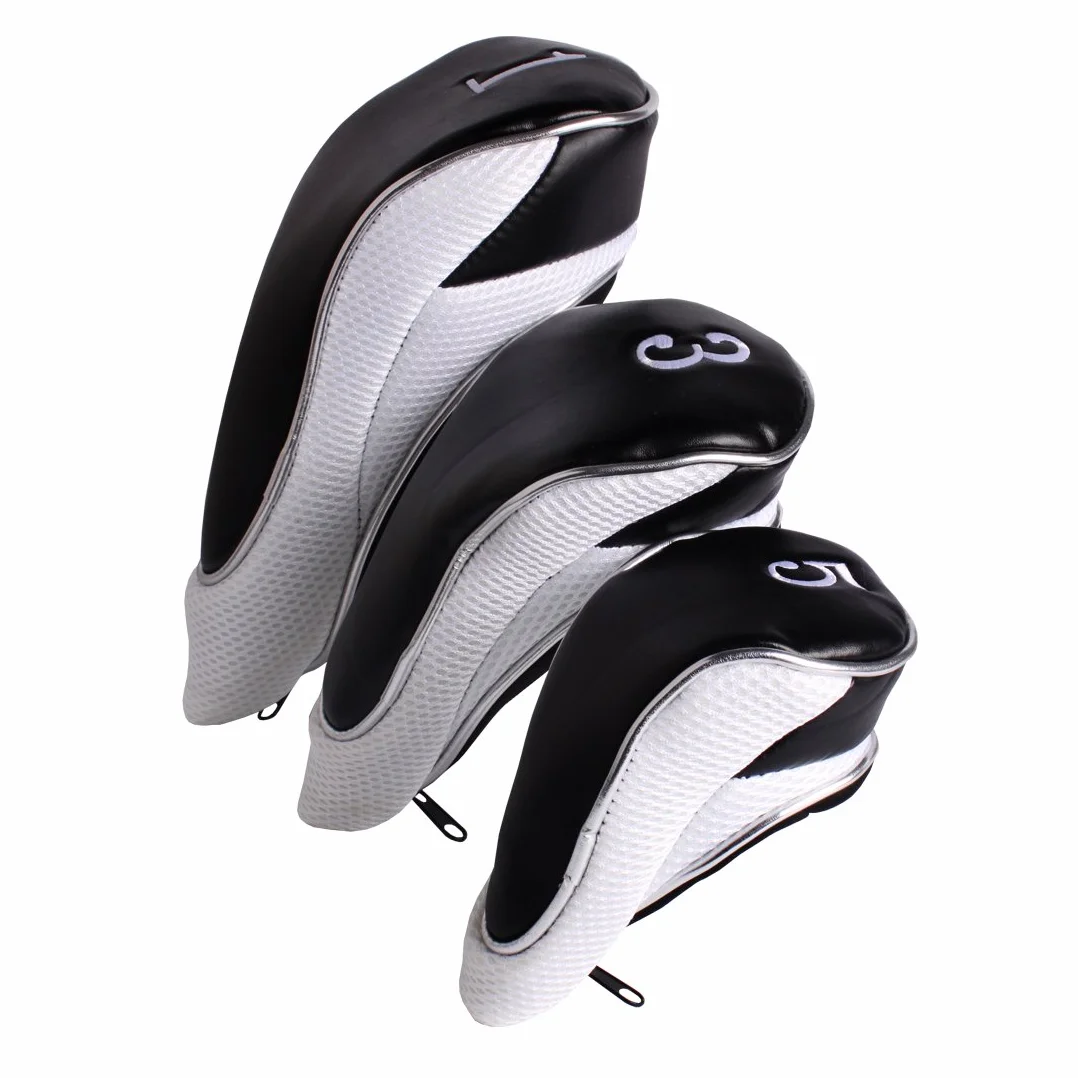 Andux Golf Driver Copre 460cc MT/MG16 Nero Bianco Zestaw 3
