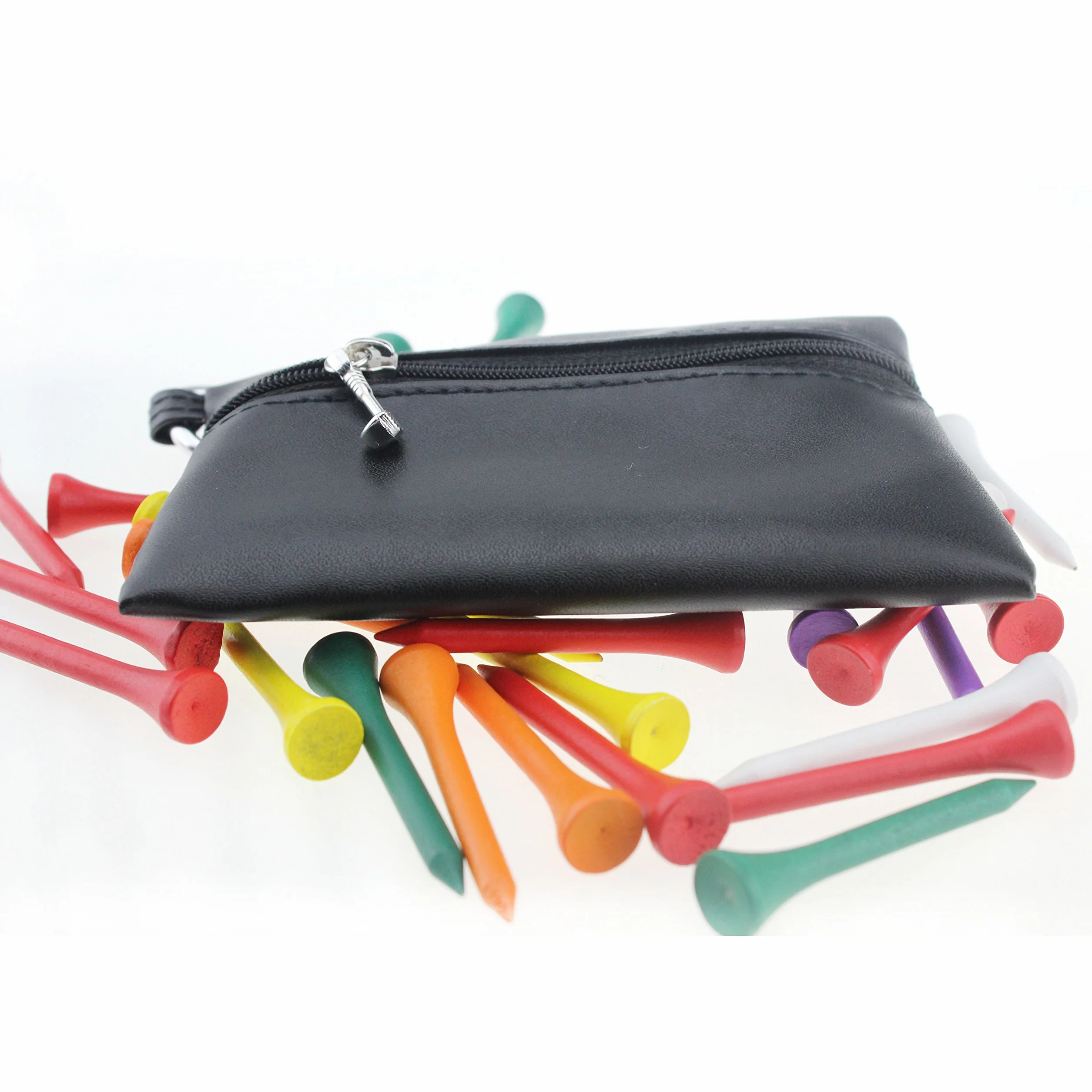Crestgtolf PU Golf Tee Pouch Bag 10 pz
