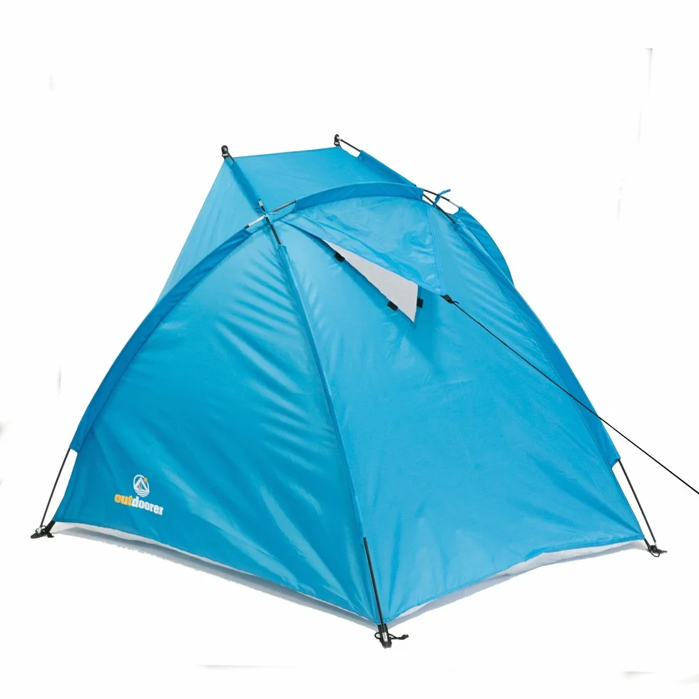 outdoorer tenda da spiaggia Helios Air, blu, UV 80, compatta, ventilata — tenda da spiaggia da viaggio