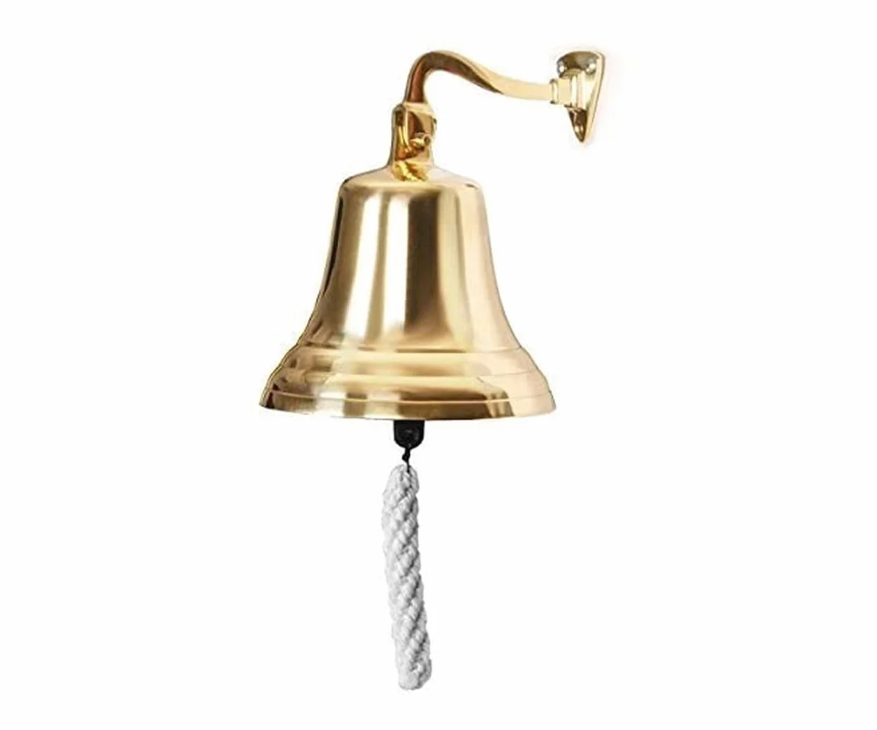 ARSUK Campanello Nautico, in Ottone Massiccio, Stile Marino, Barca, Cena Scolastica, ricevimento, Decorazione per la casa, da Appendere alla Parete (3" Ottone Massiccio)