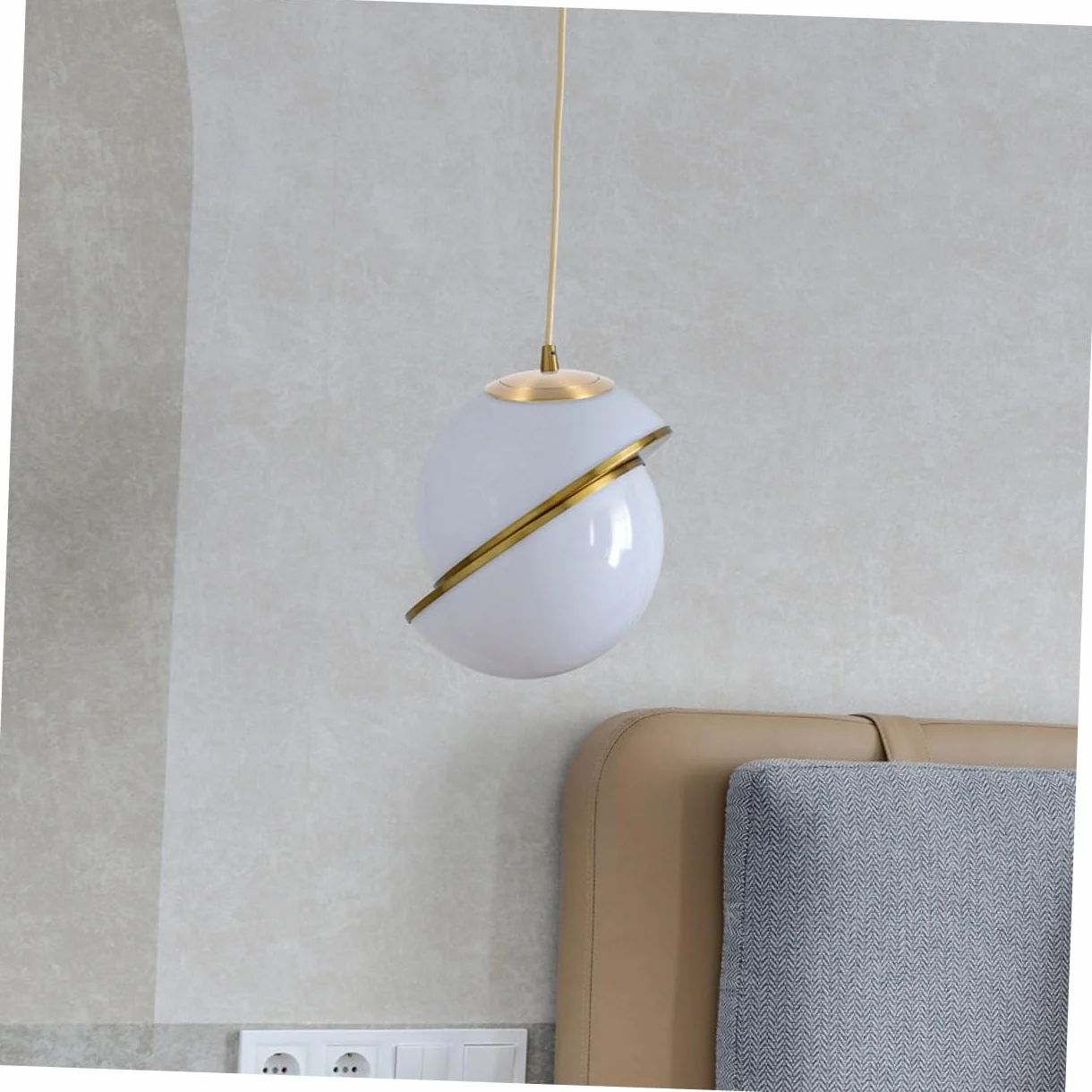HOMSFOU Anello per Paralume in Ottone Oro Resistente, Ricambio per Lampade da Tavolo
