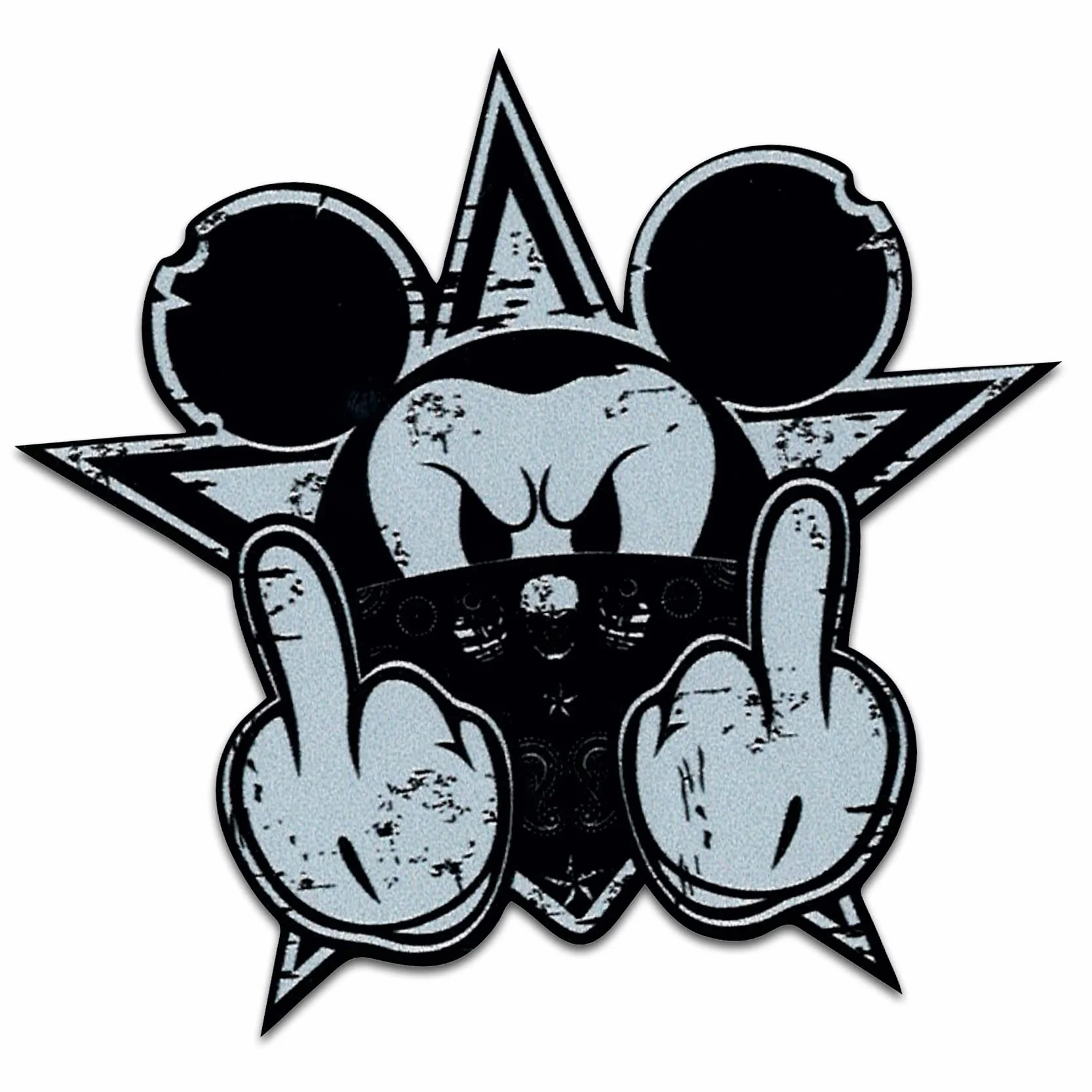 Finest Folia Adesivo motivi retrò vintage sticker Old School Ace Kult Rockabilly decorative per auto moto casco garage (#21 Gangster mouse)