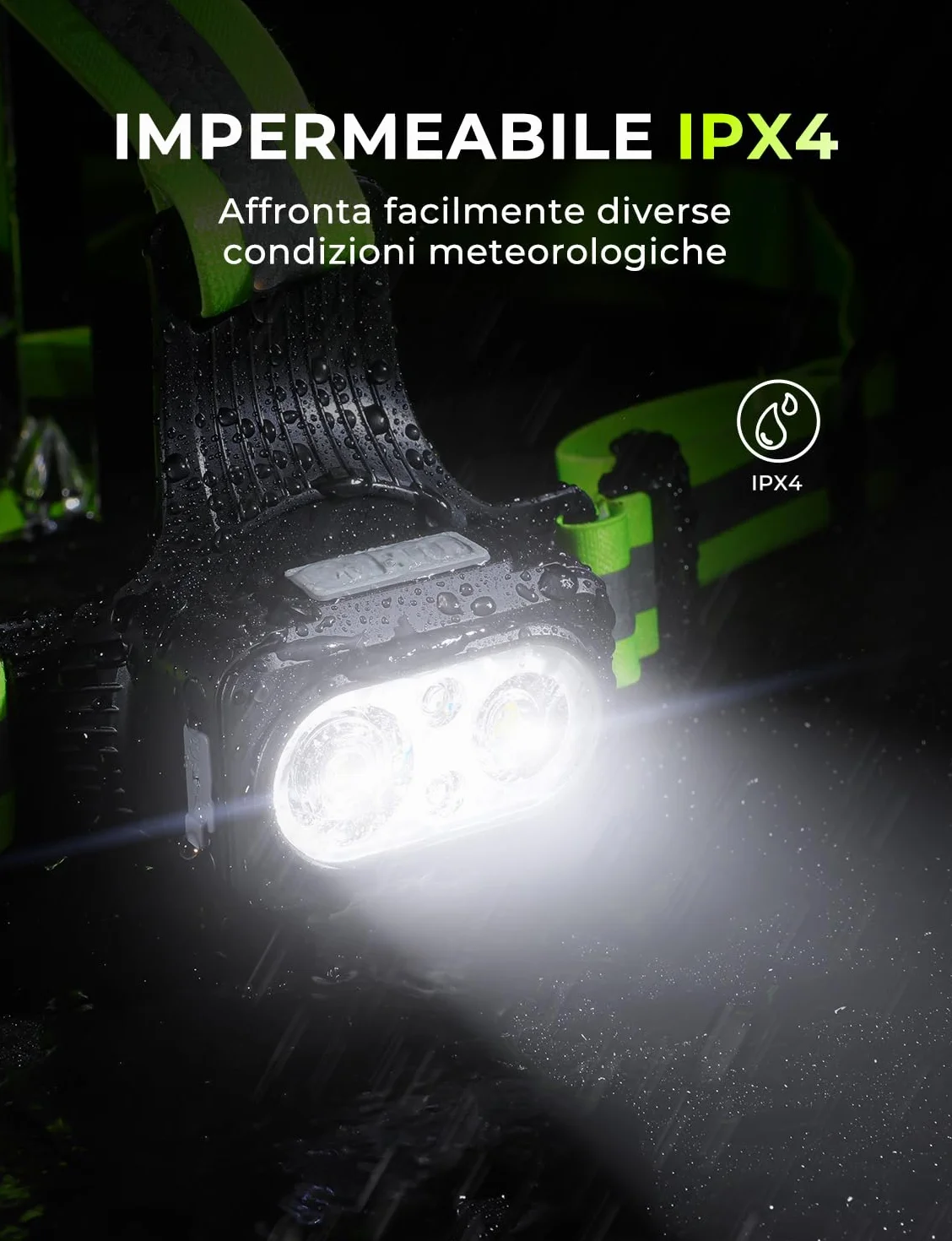 Luce Running con Strisce Riflettenti 500 Lumen Ricaricabile USB 7 Modalità IPX4 Impermeabile