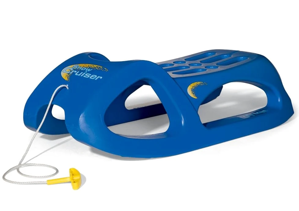 Rolly Toys 200290 - slitta per bambini rollySnow Cruiser (da 3 anni, cingoli in acciaio, slitta in plastica) blu