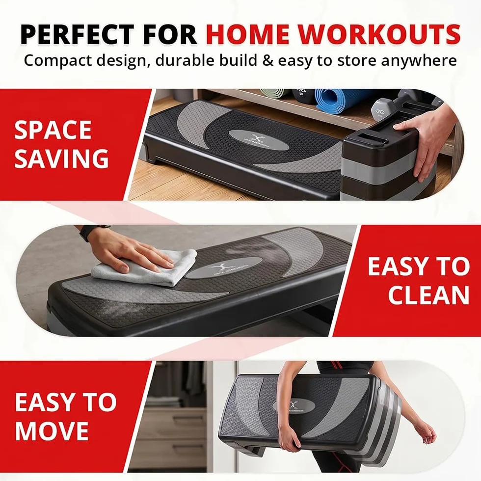 Passi aerobici multi-livello regolabili 2-5 livelli per palestra cardio pilates