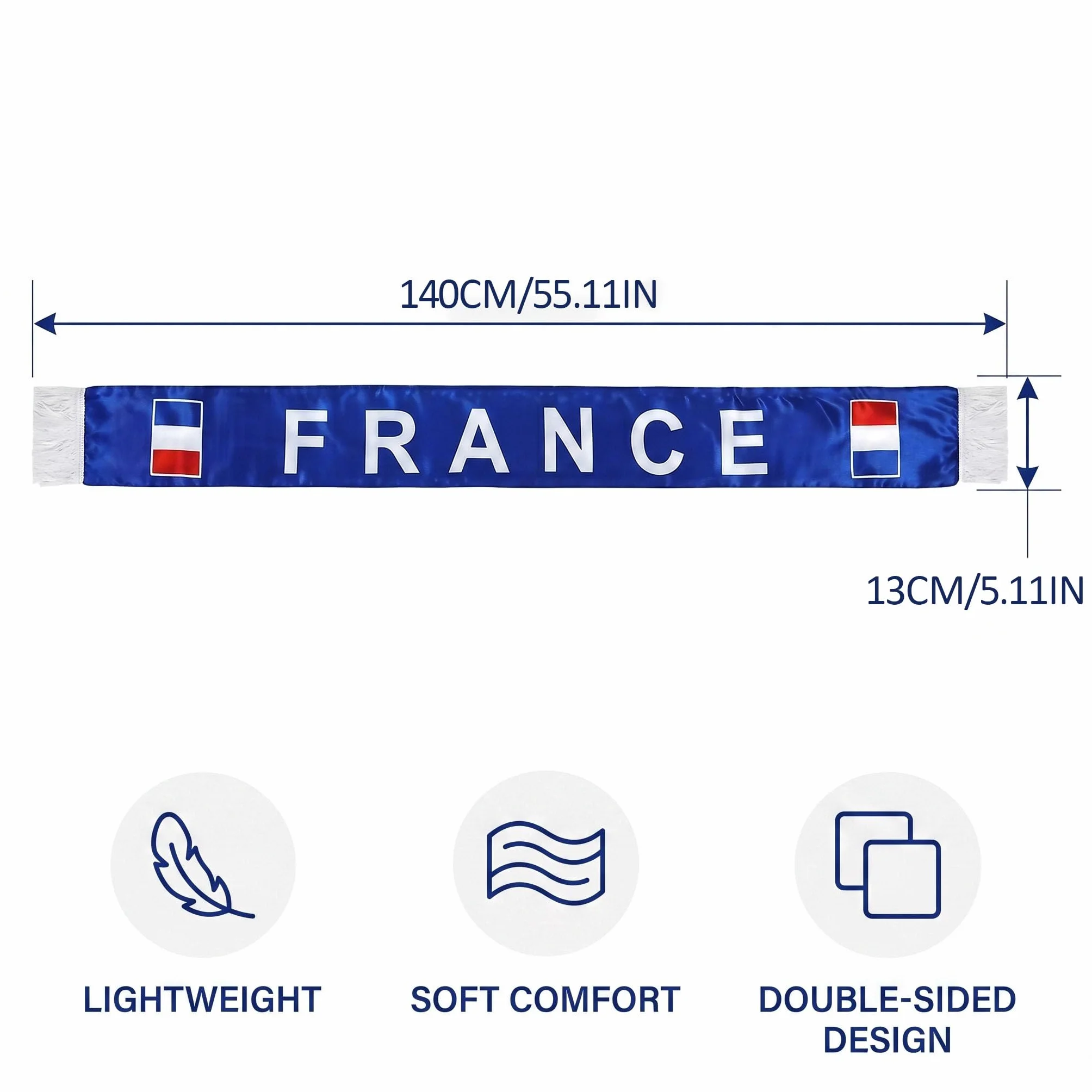 Sciarpa Tifoso Equipe De France Jacquard 2 Pezzi