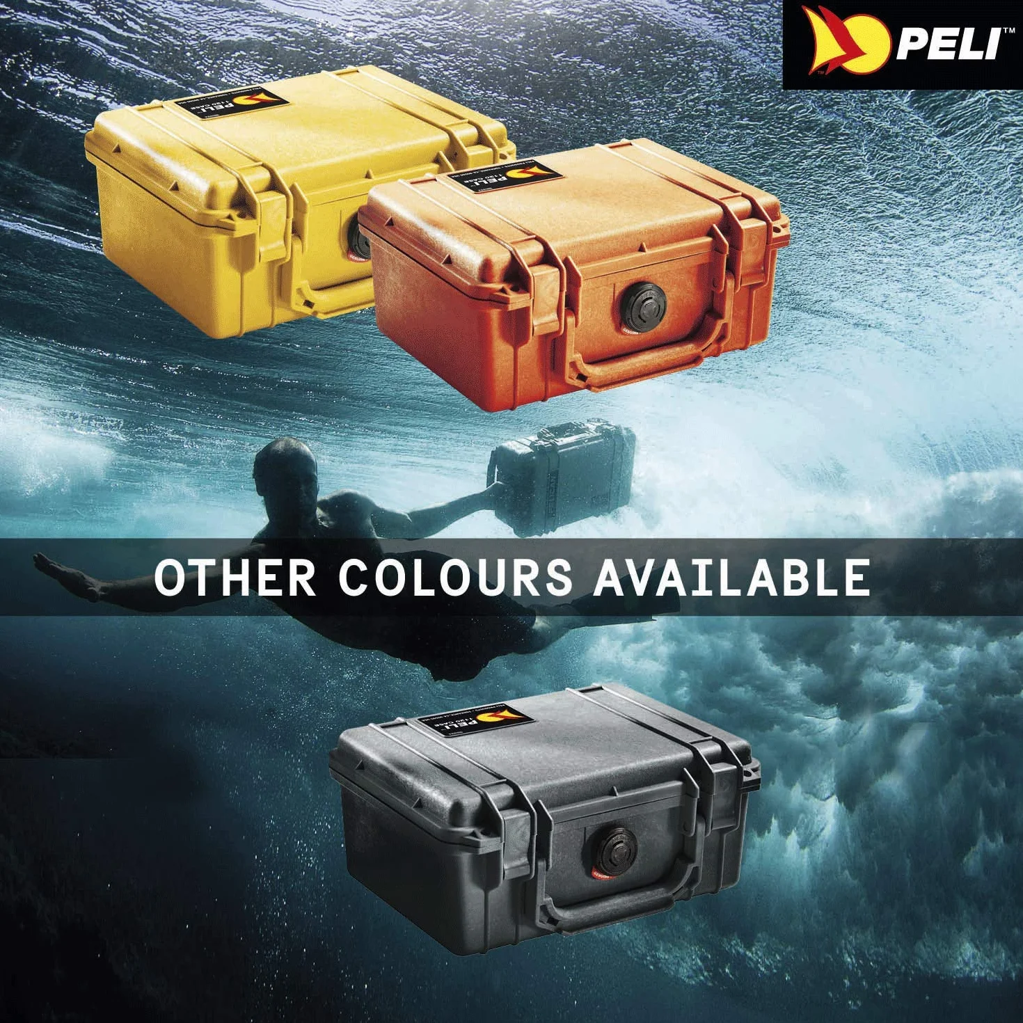PELI 1120 Valigia Compatta IP67 2L Giallo Prodotto in USA