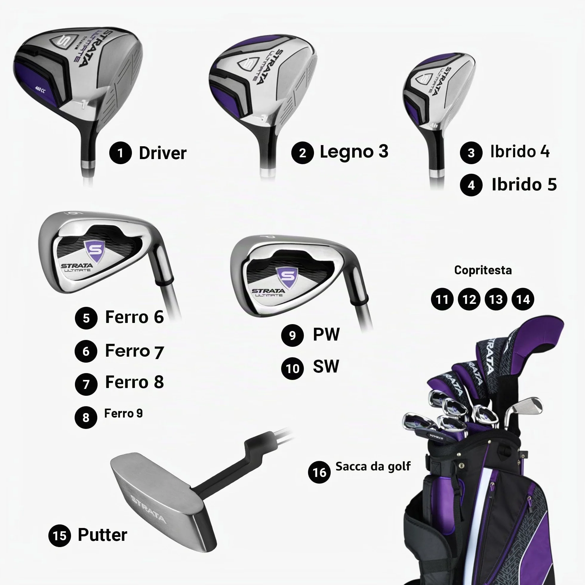 Callaway Strata Golf Set da Uomo