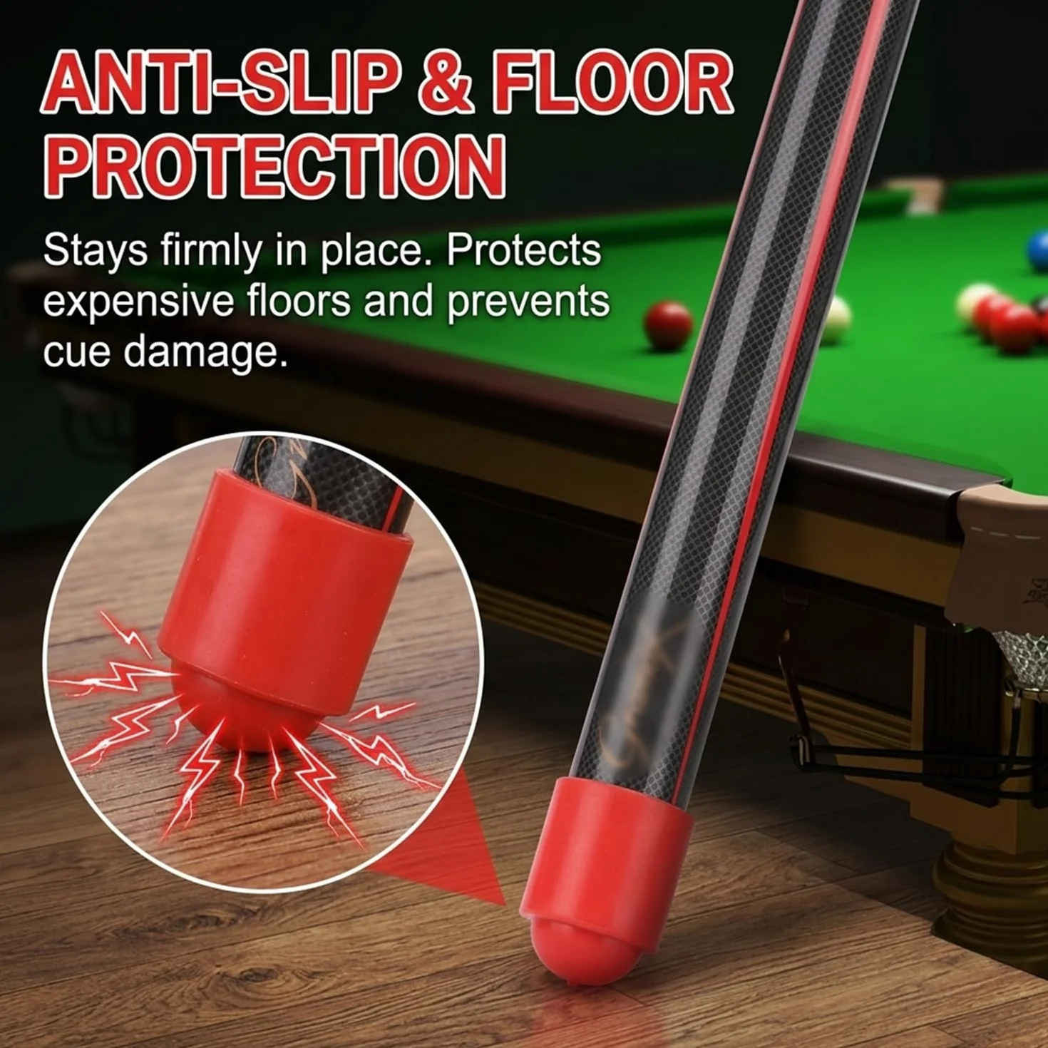 Gomma Morbida Protezione Stecca da Biliardo 8 Pezzi 2.5cm Accessori Ricambio