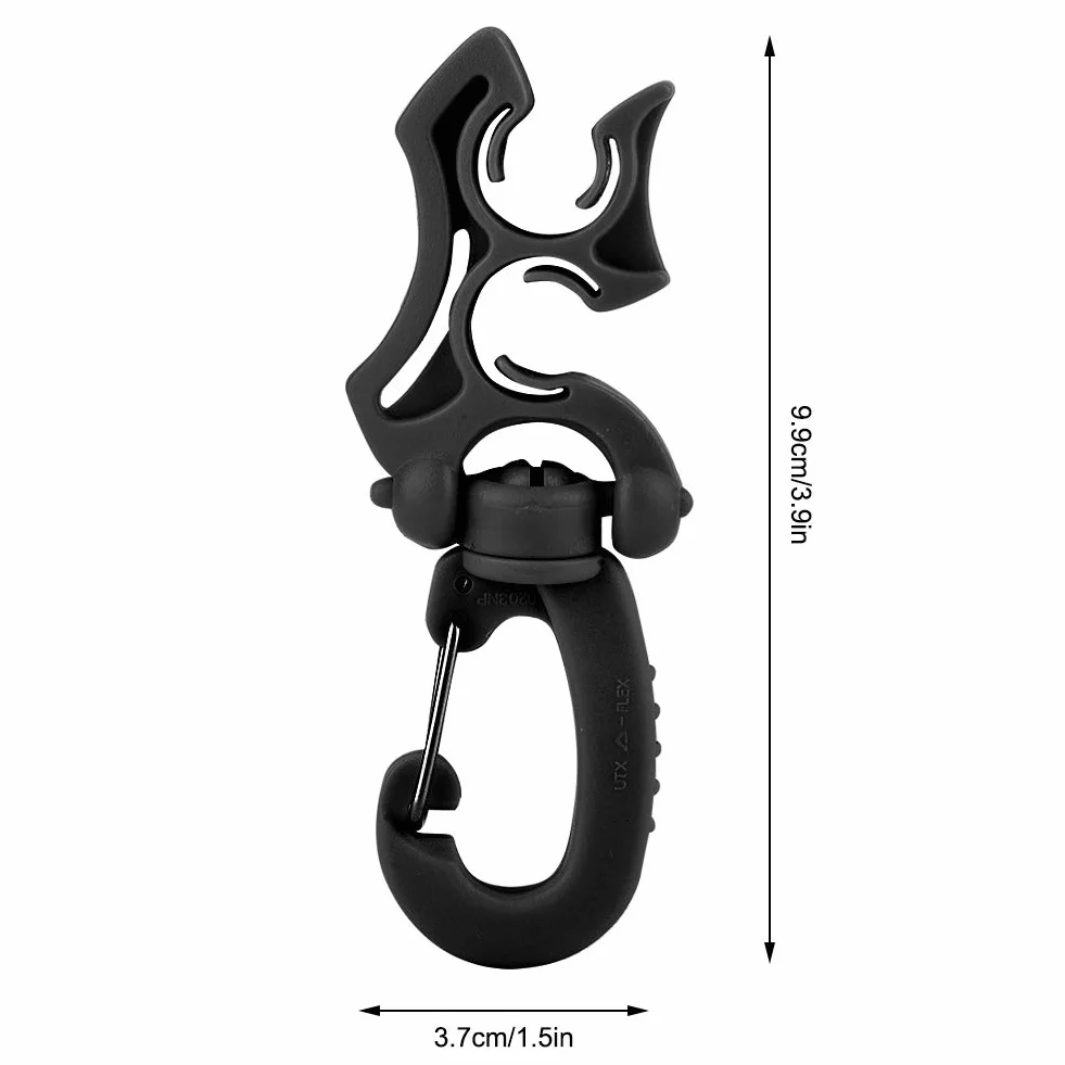 Gancio di Ritegno per Erogatore Portatubo per Immersione Subacquea Clip Sgancio Rapido Snorkeling