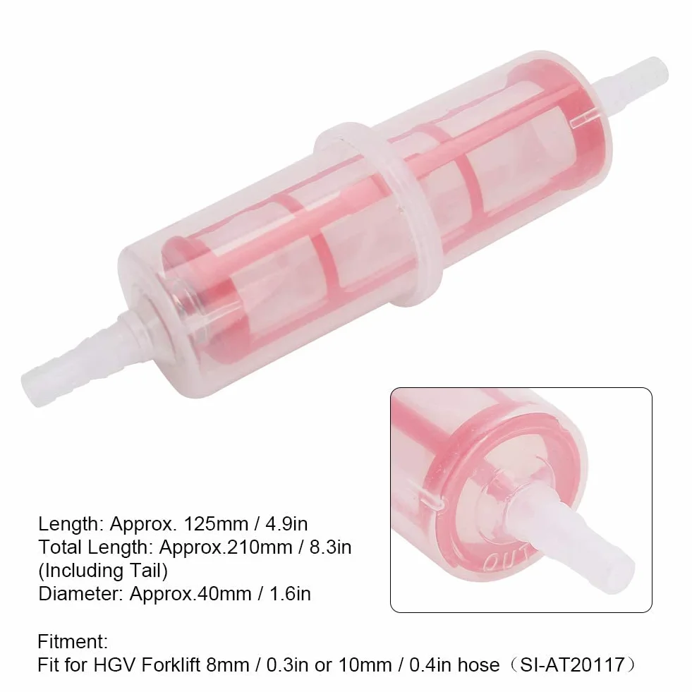 Filtro Benzina Carburante Rapido 5 Pezzi 8mm 10mm per Carrelli Elevatori