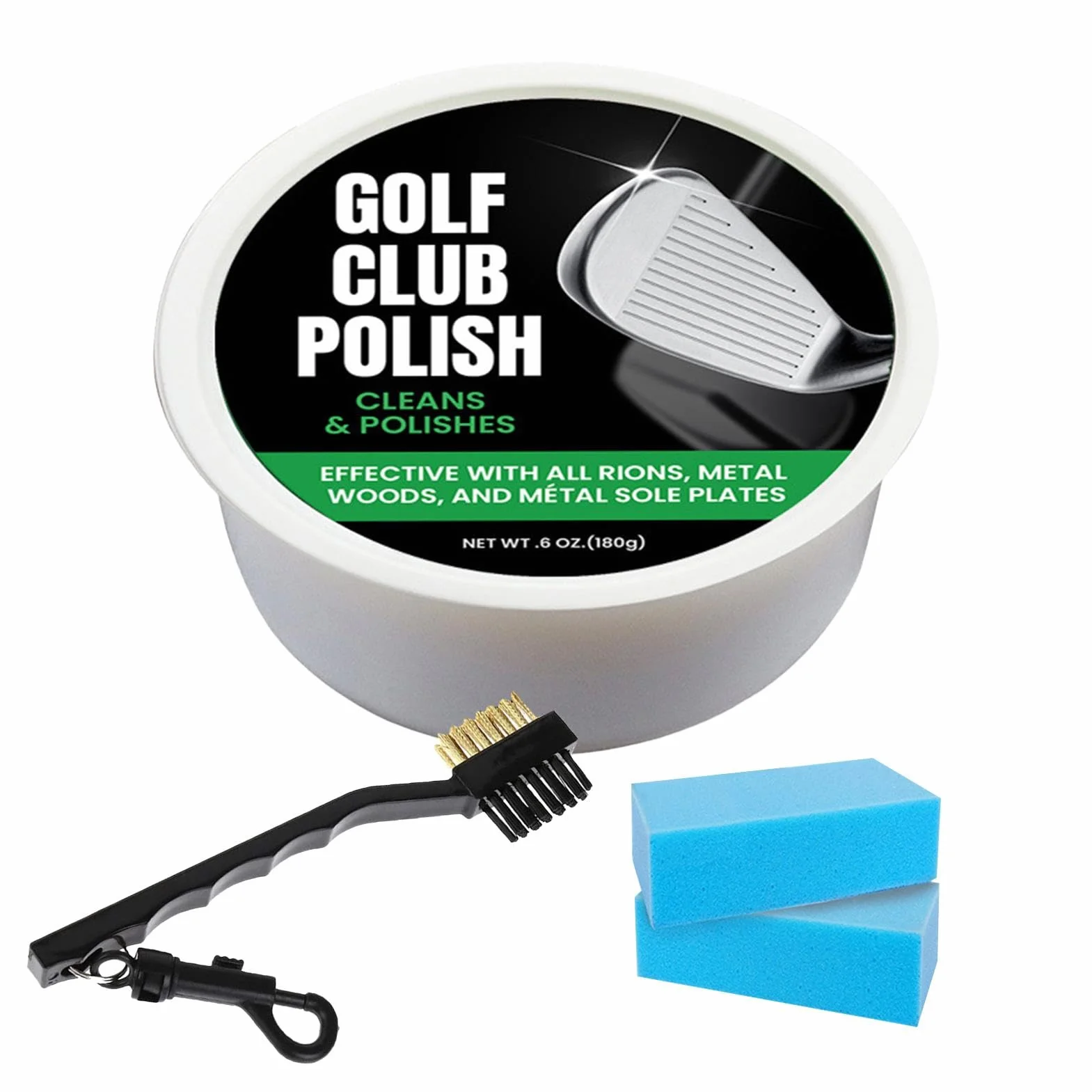 Pasta lucidante per mazze da golf, rimozione graffi inodore, kit per ferri da golf