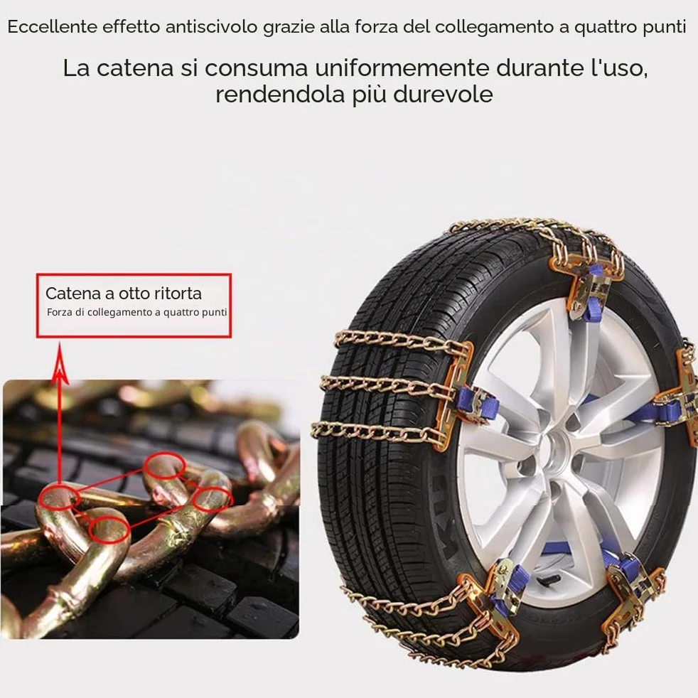 Catene da neve antiscivolo per auto SUV camion resistenti all'usura vestibilità sicura medie