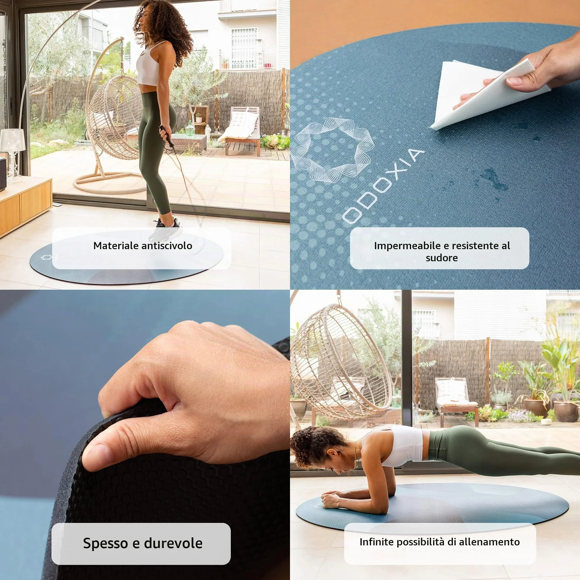 Tappetino Per Saltare La Corda | Assorbe Gli Impatti | Tappetino Per Saltare La Corda All’aperto E In Casa | Borsa Inclusa | Protegge Pavimenti E Mobili | Jump Rope Mat