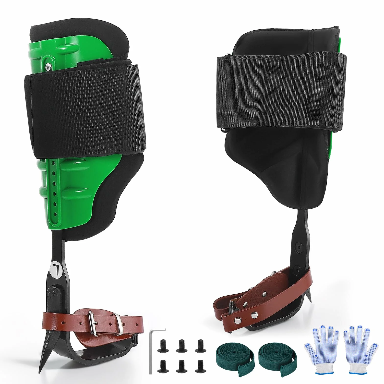 Strumento di arrampicata albero, Ramponi Tree Climber Set Altezza Polpaccio Regolabile, Semplice da Usare per Raccogliere Frutta,elettricista di raccolta all'aperto speciale