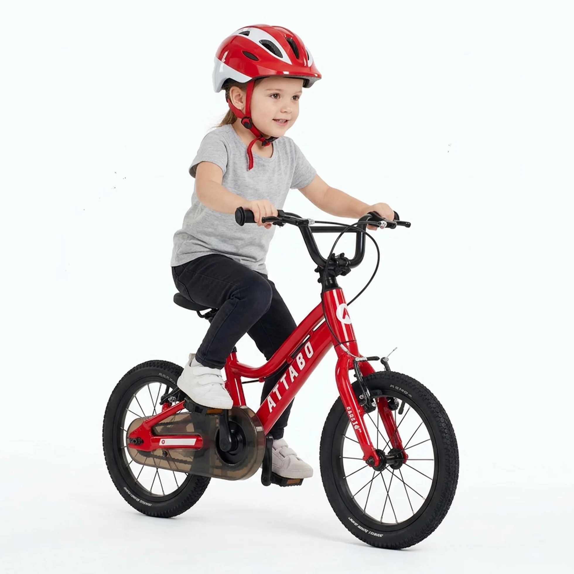 ATTABO Ease 14 Bicicletta per bambini telaio alluminio leggero ruote 14" portata 50 kg ergonomica stabile