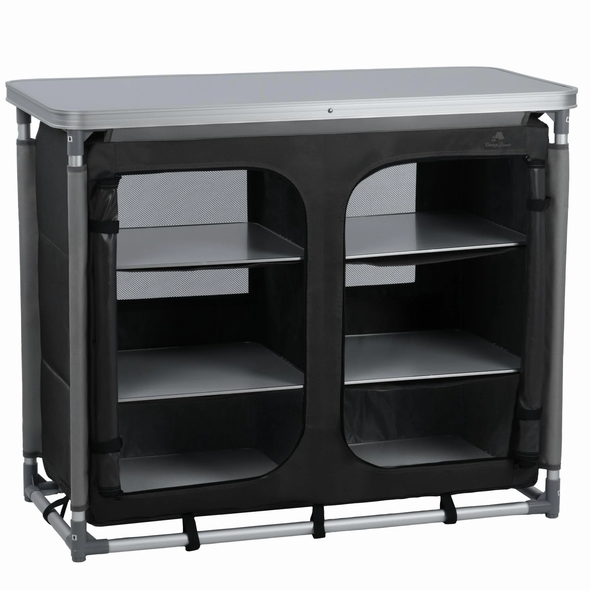 CampFeuer Armadio da campeggio cucina con struttura in alluminio 102 x 47 x 82 cm