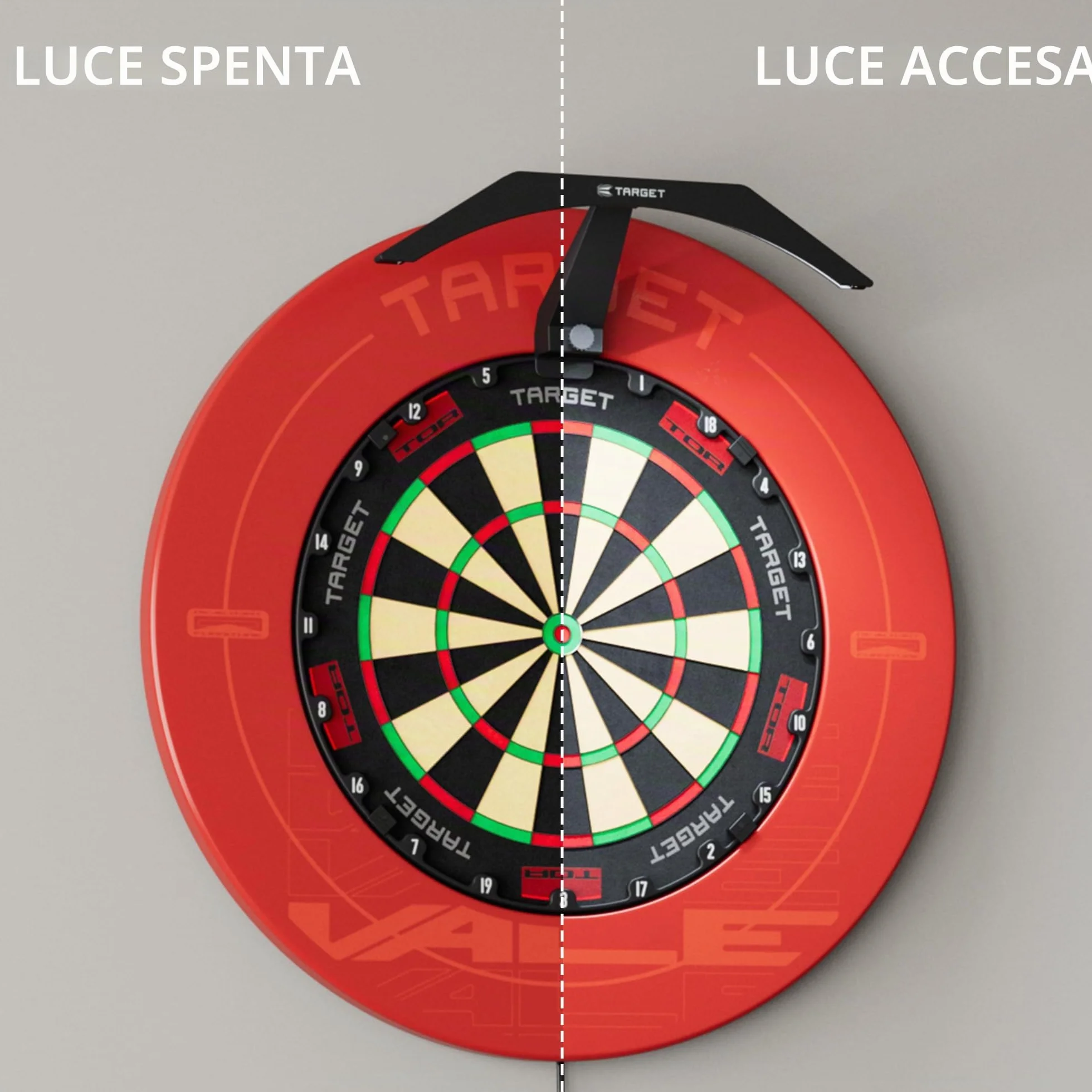 Target Darts LED Dartboard Light - Illuminazione luminosa per l'intera tavola da freccette | Cavo extra lungo 3 m | Montaggio facile
