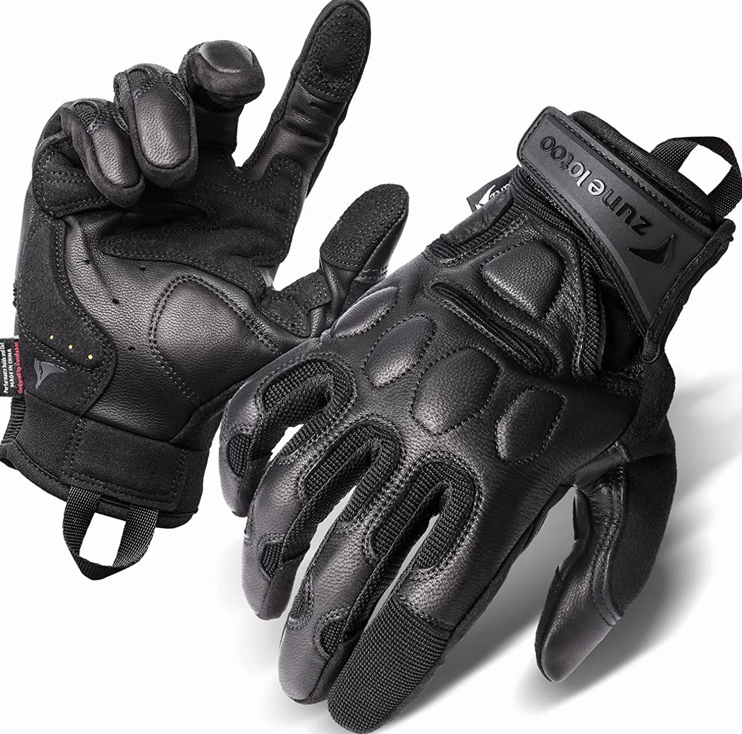 Zune Lotoo Guanti Tatticai Militari Vera Pelle Uomo Guanti Moto Touch Screen Guanti Softair Sportivi per Guanti Paintball Caccia Escursionismo Motocross Bici Ciclismo Da Lavoro