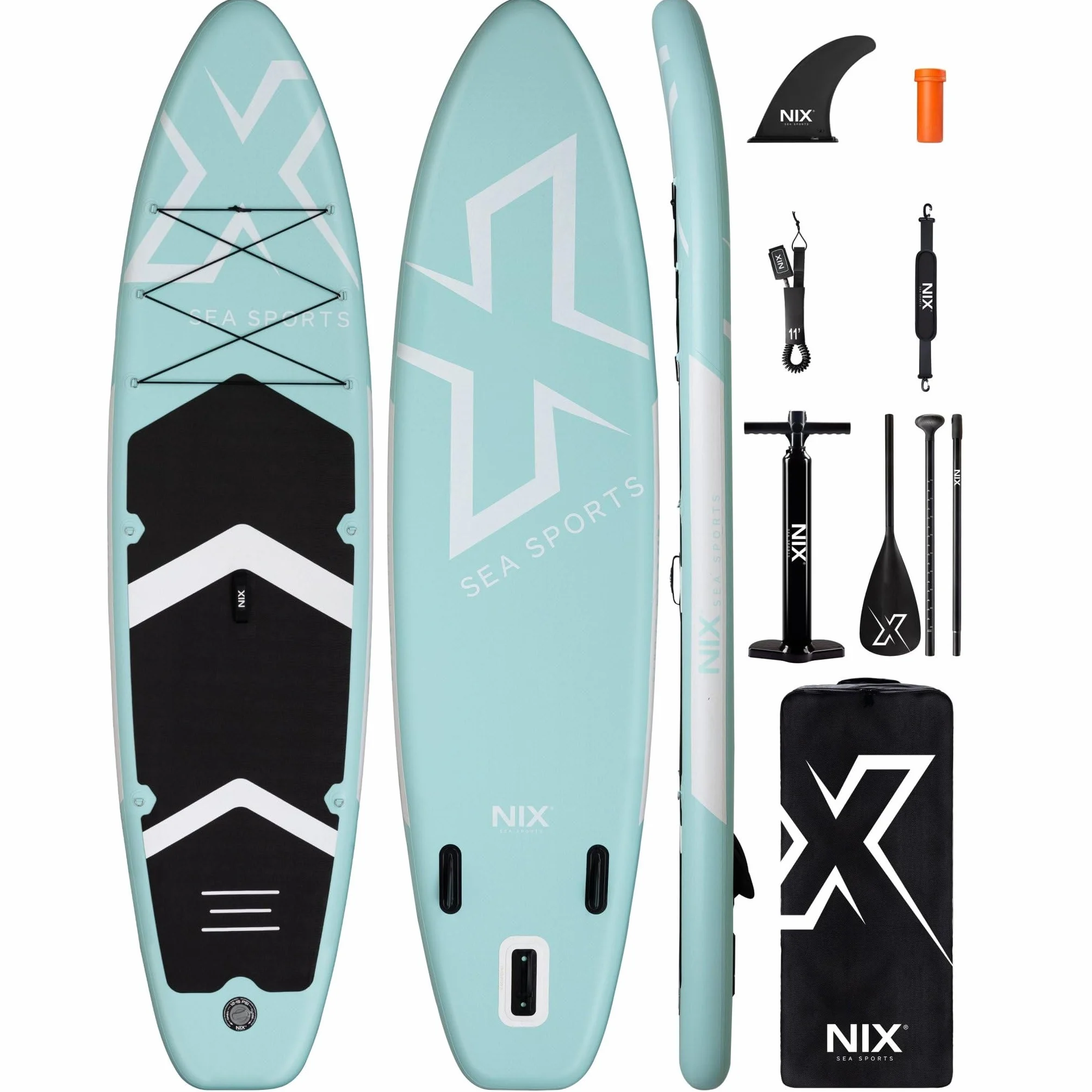 Nixsea Tavola Paddle Surf Gonfiabile 335 cm Sup Allround con Accessori, Antiscivolo, Chiglia Rimovibile, Paddle Surf Adulto fino a 159 kg