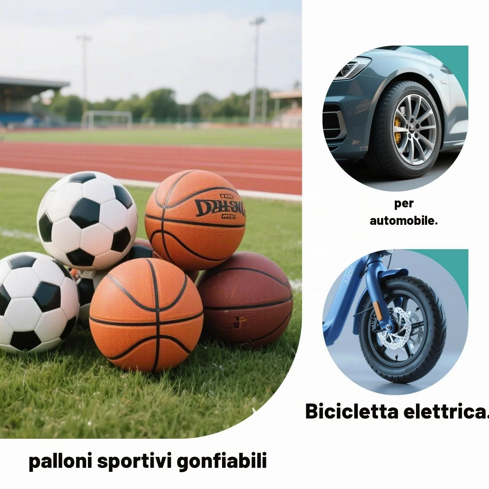 Testina di Pompa Universale per Biciclette, Compatibile con Pompe Beto, Doppia Testa con Leva di Bloccaggio