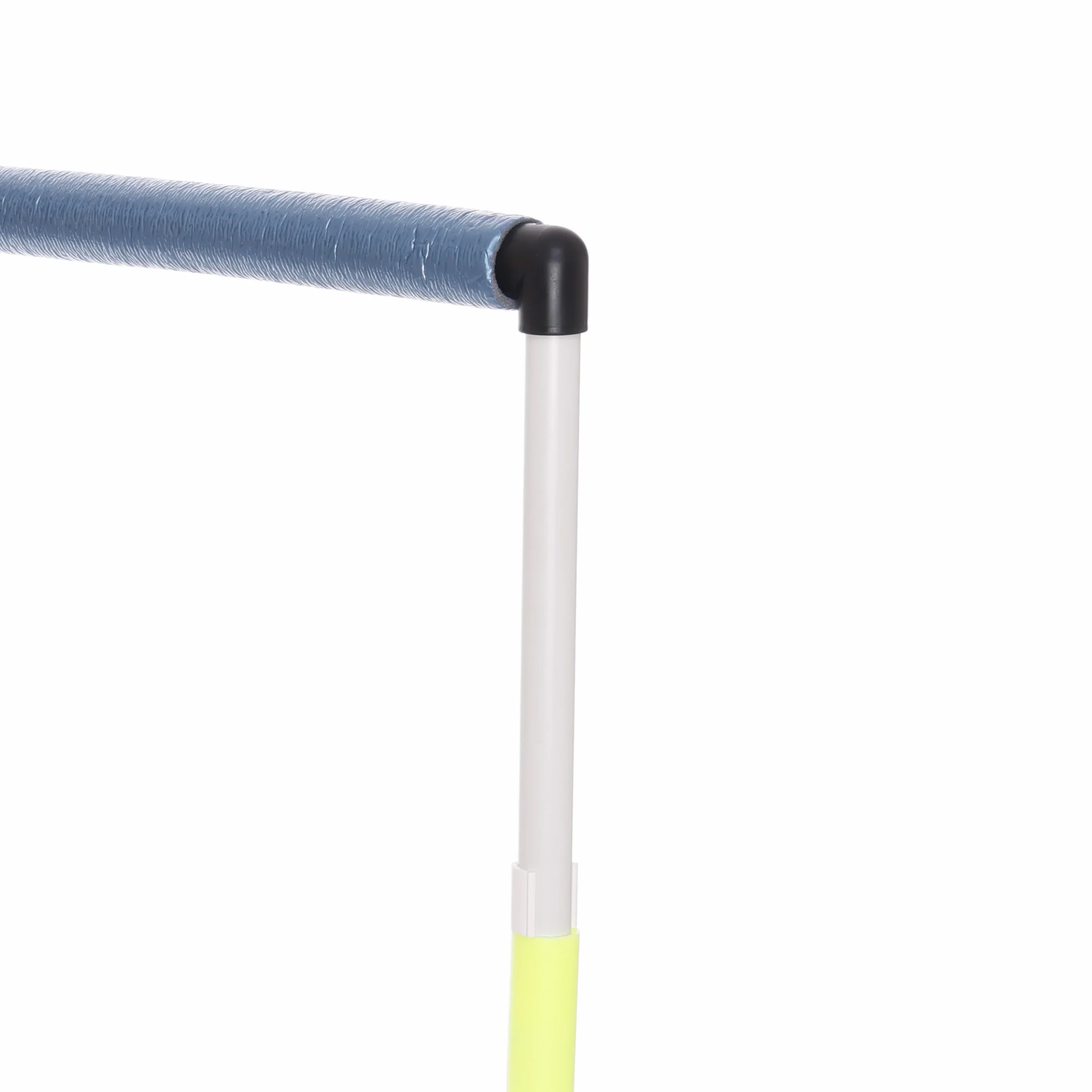 Ostacolo Telescopico Basculante Altezza Regolabile 40-70 cm Traversa Antinfortunistica Gomma Giallo Nero