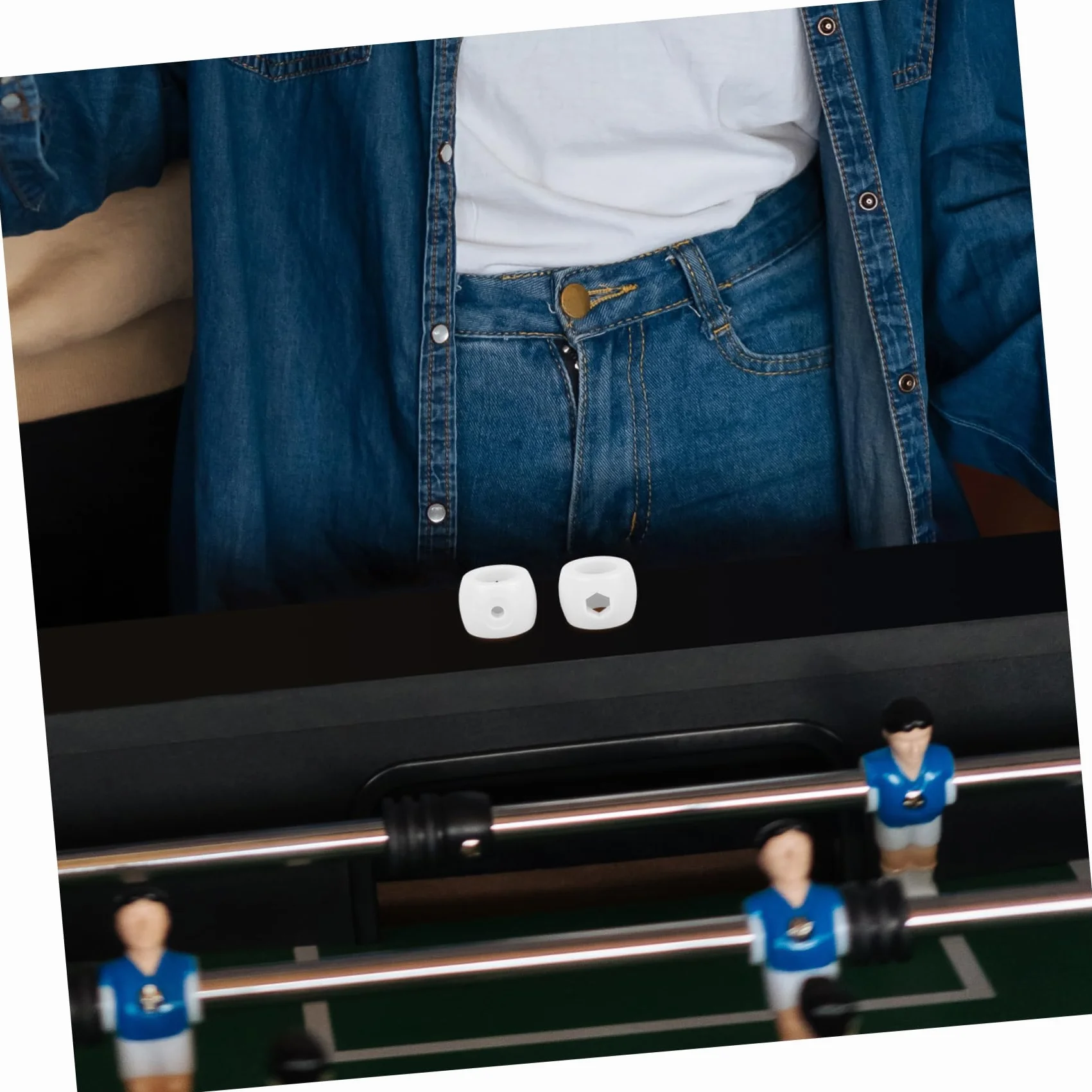 BESPORTBLE 24 pezzi Accessori Calcio Balilla Plastica Posizionatore Aste Goal Parti Ricambio Tavolo Calcio