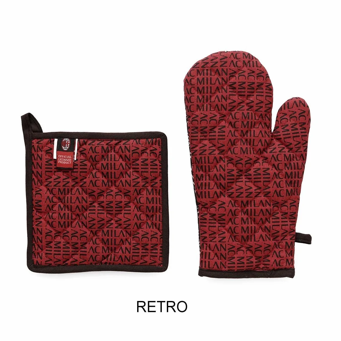 Milan Set Barbecue, Cotone, Nero, 18 x 30 x 1 cm