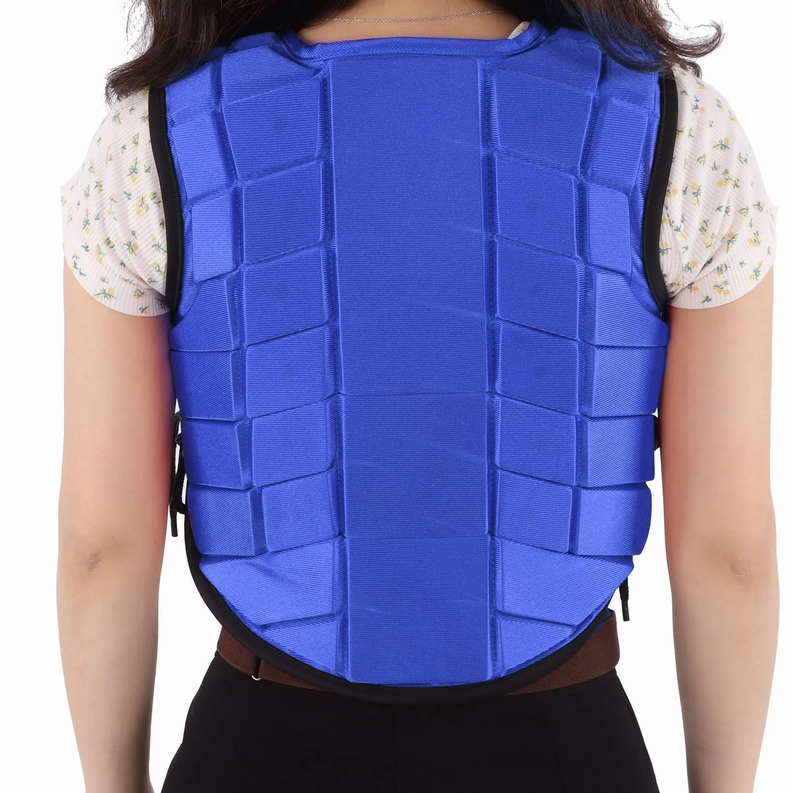 Pilipane Gilet Equestre Imbottito in Schiuma di Sicurezza Protezione per L'equitazione Protezione per Il Corpo Protezione per Il Corpo per Equitazione Blu(CS)