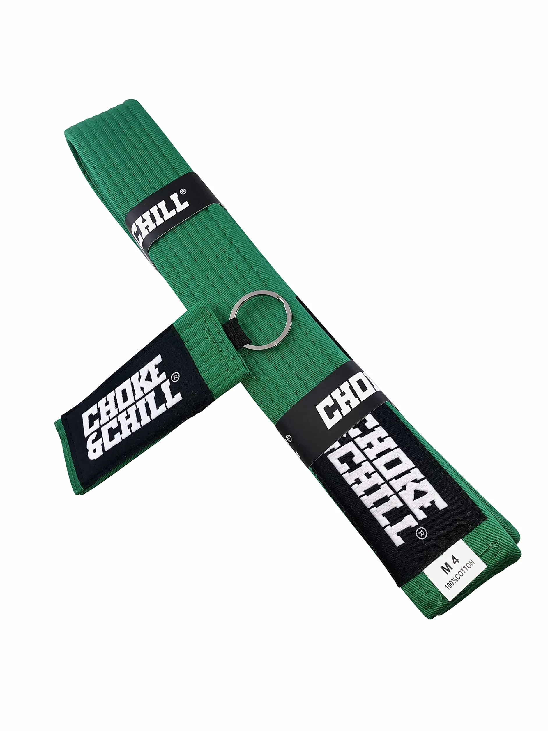 Choke&Chill BJJ Brazilian Jiu-Jitsu Belt Cintura con Portachiavi Adulto Bambini