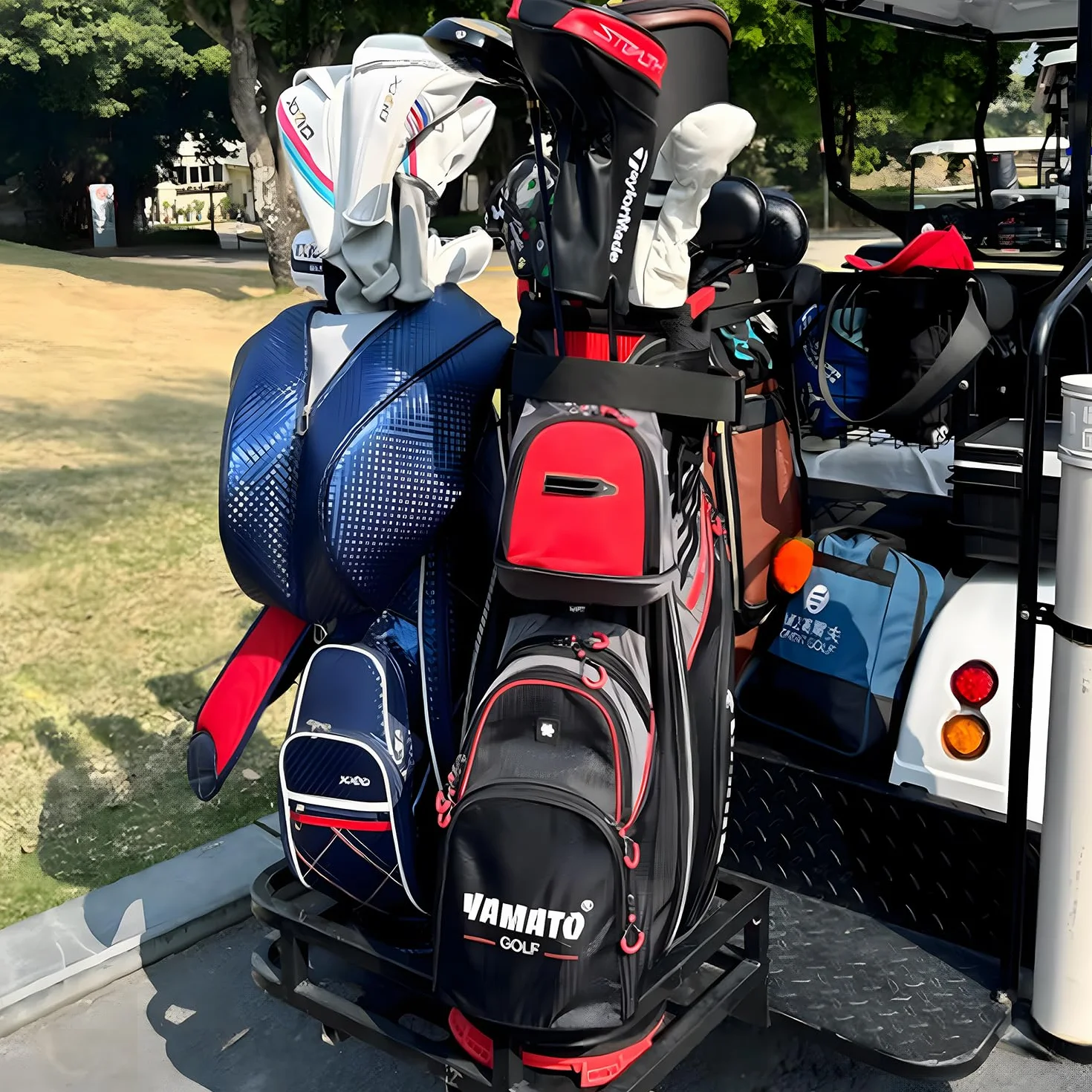 Yamato Borsa da golf cart 14 vie divisorio superiore con manici copertura antipioggia design leggero