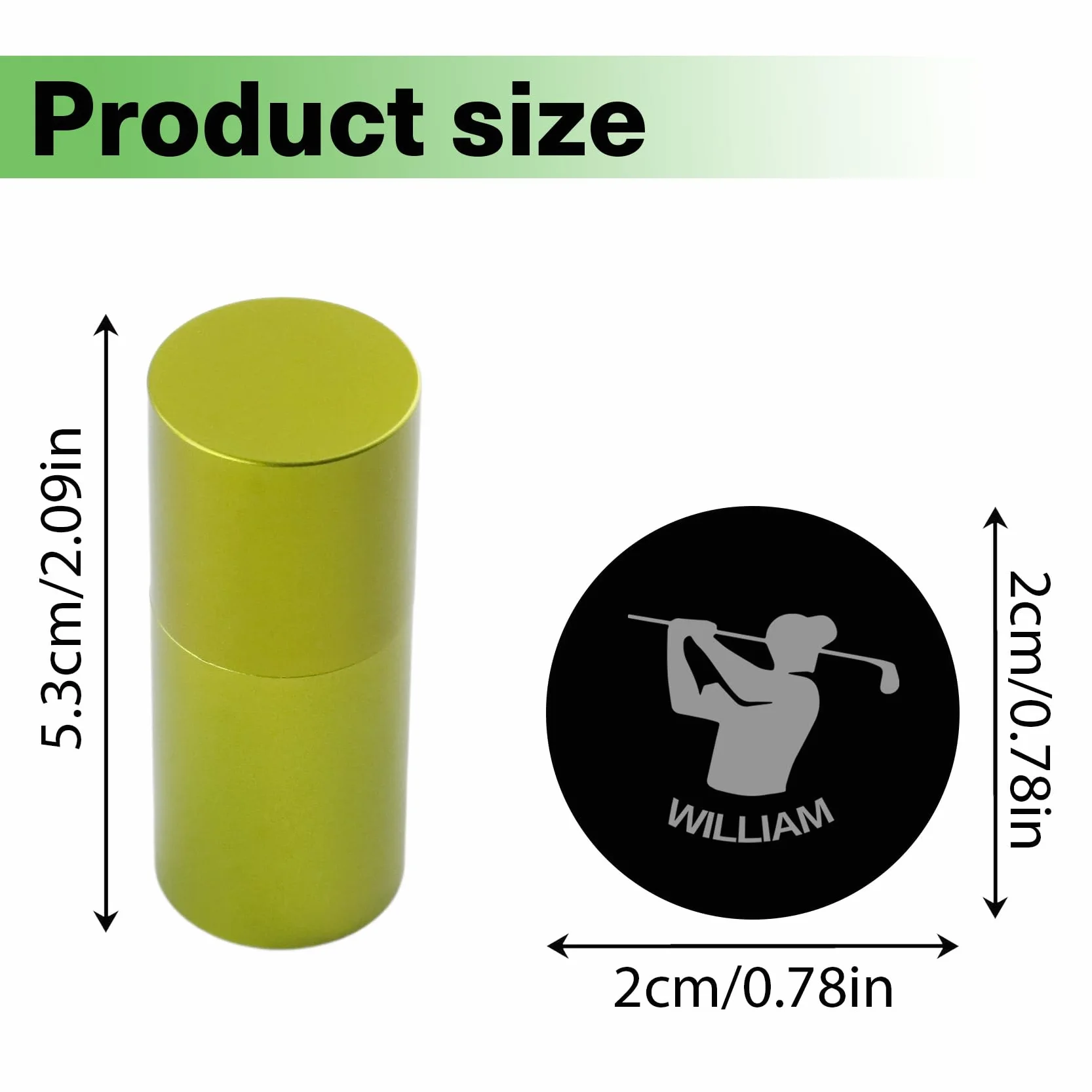 Timbro Palline Da Golf Pennarello Autoinchiostrante Personalizzato Con Pallina E Logo Impermeabile Riutilizzabile