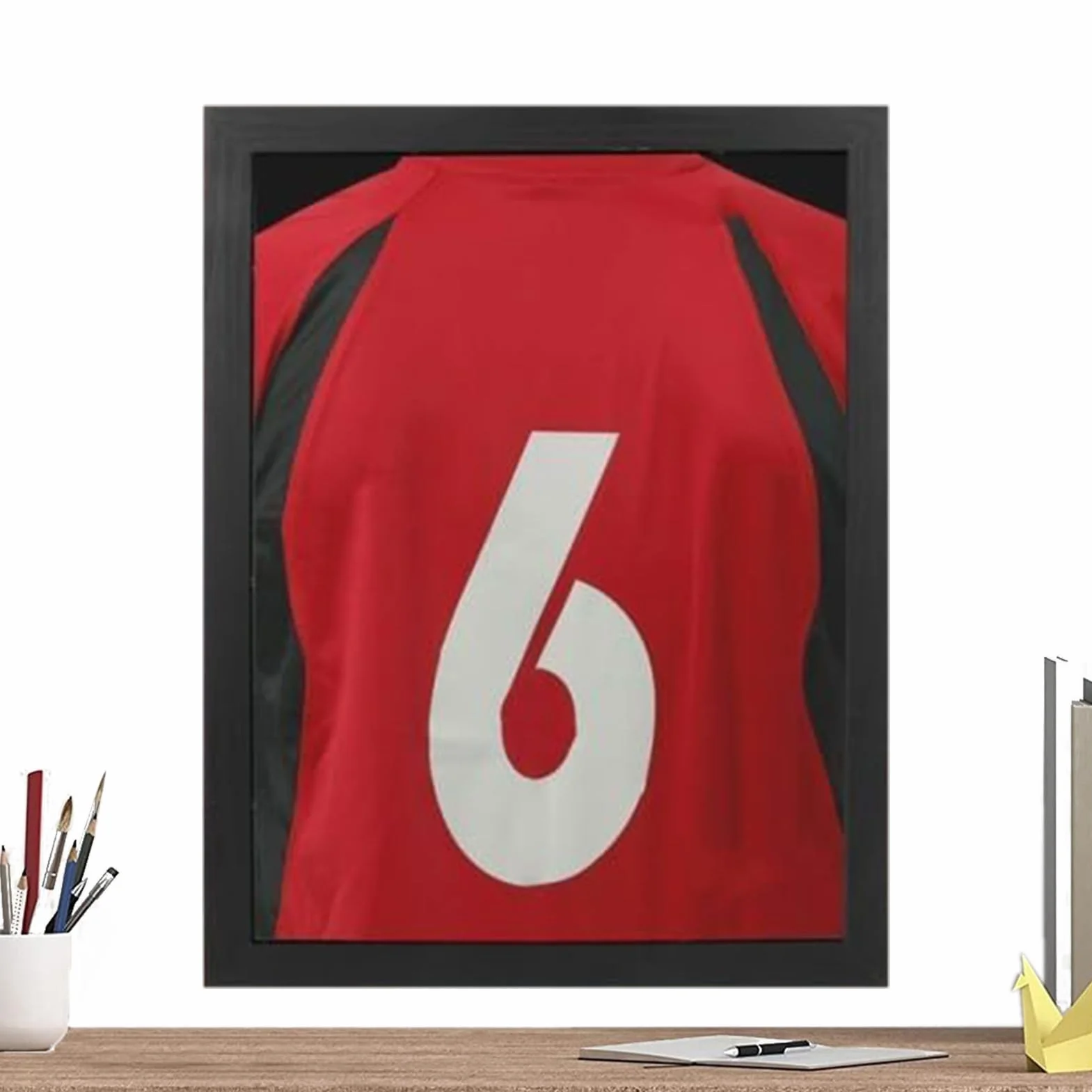 Cornice Espositiva Per Magliette Sportive, Vetrina Trasparente Da Parete, Uniformi Basket Calcio Baseball