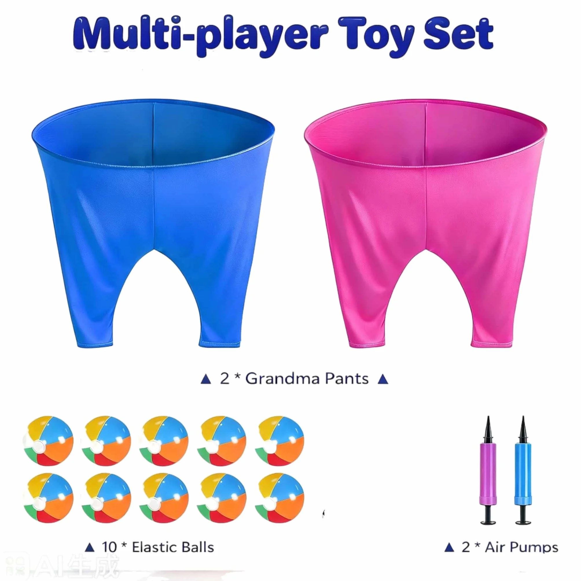 Granny Pants Yard Game per adulti e bambini, gioco di palla rimbalzante con 10 palle, 2 pompa