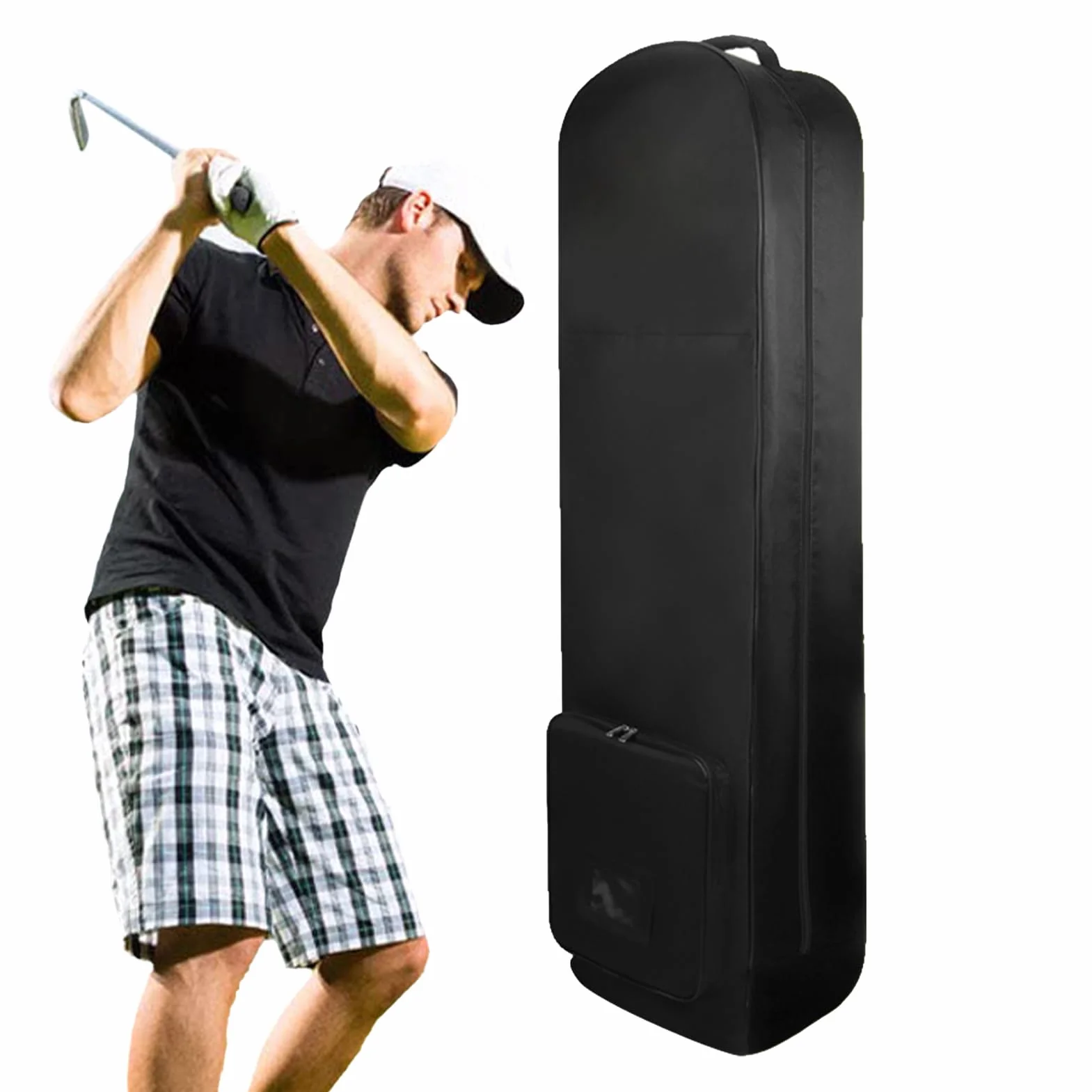 Borsa da Viaggio per Golf, Sacca da Golf Aereo con Ruote e imbottite, Custodia per Mazze da Golf, Borsa Protettiva per il Trasporto da Golf, Impermeabile Borsa Portaoggetti per Attrezzi da Golf
