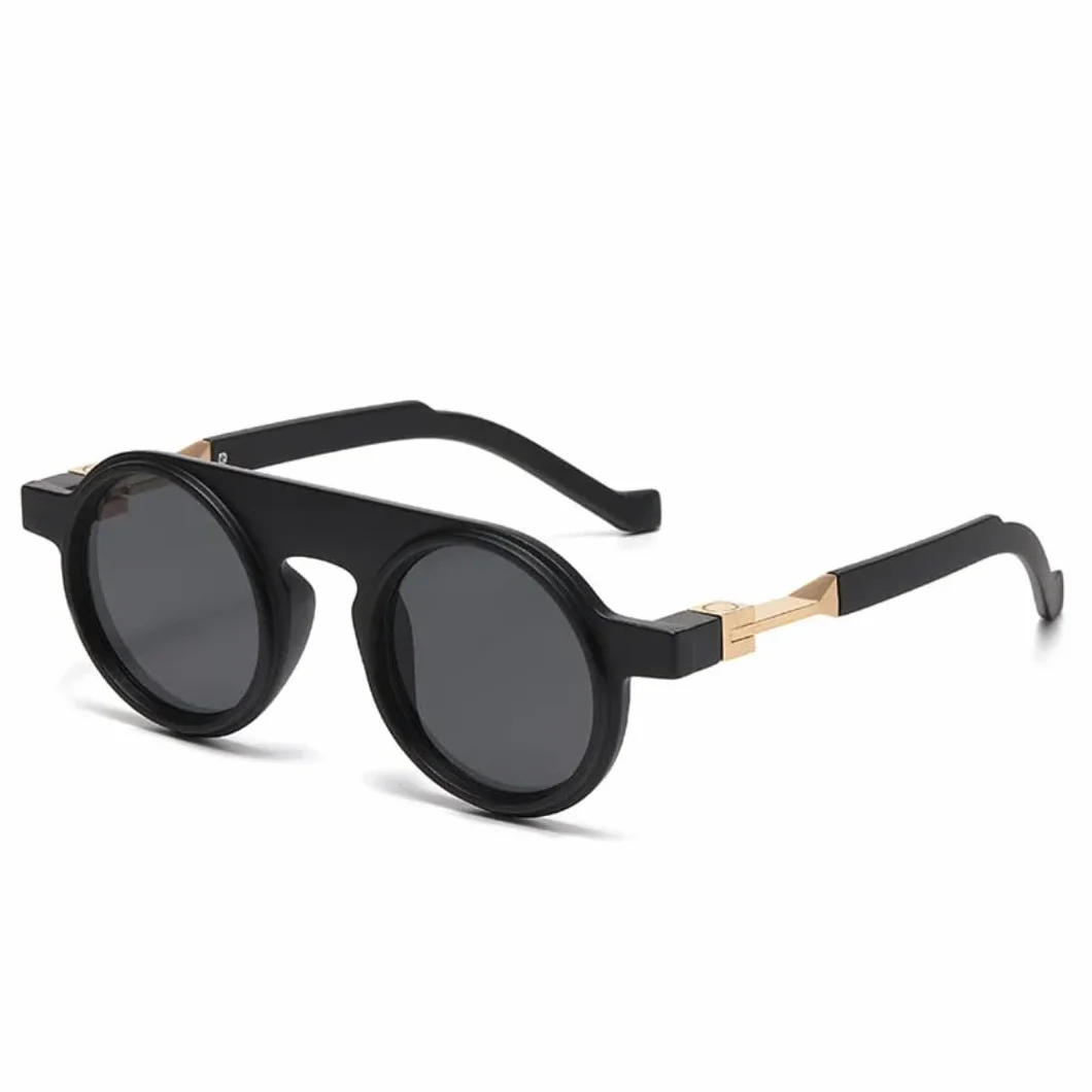 Steampunk occhiali da sole firmati lusso rotondi vintage unisex popolari per feste