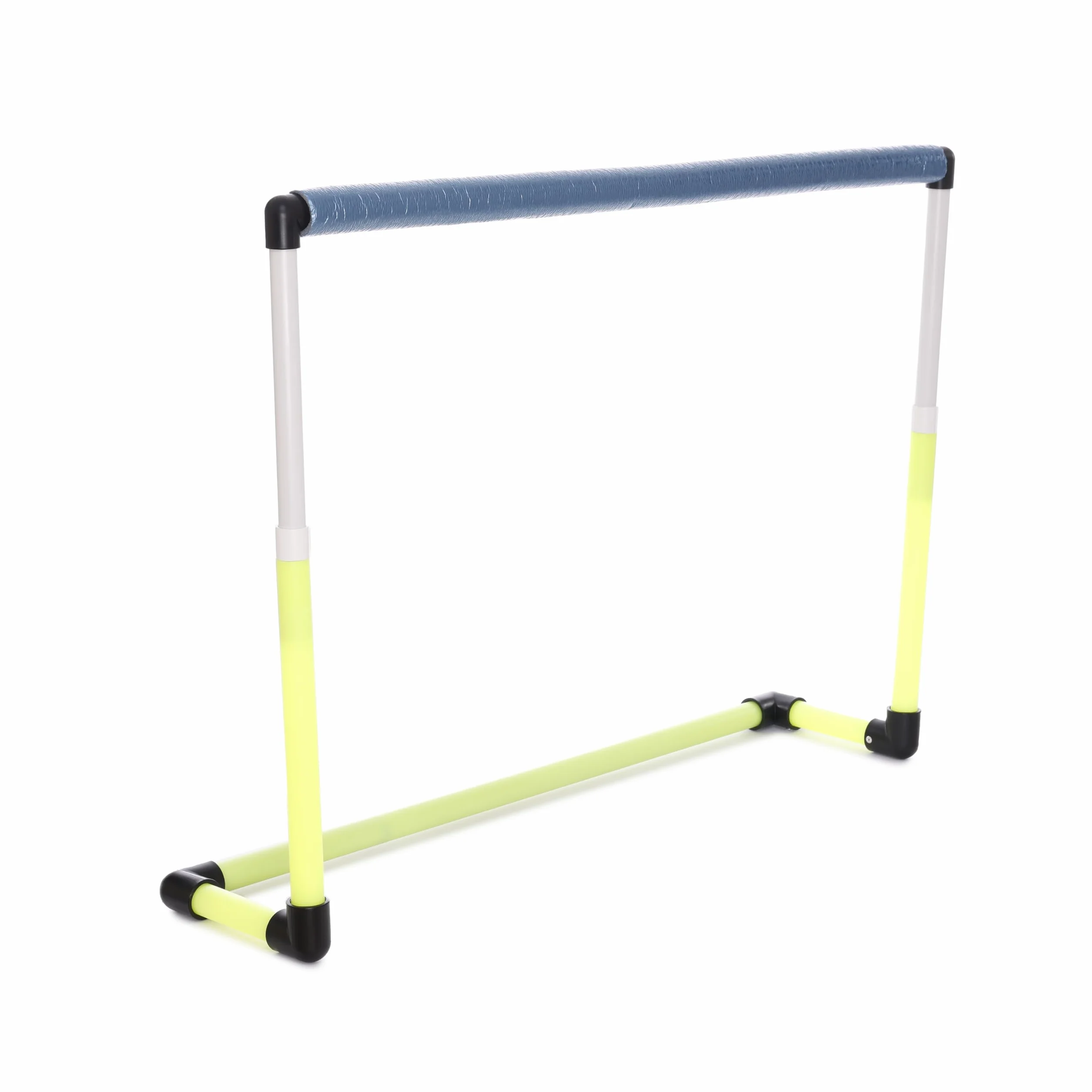 Ostacolo Telescopico Basculante Altezza Regolabile 40-70 cm Traversa Antinfortunistica Gomma Giallo Nero