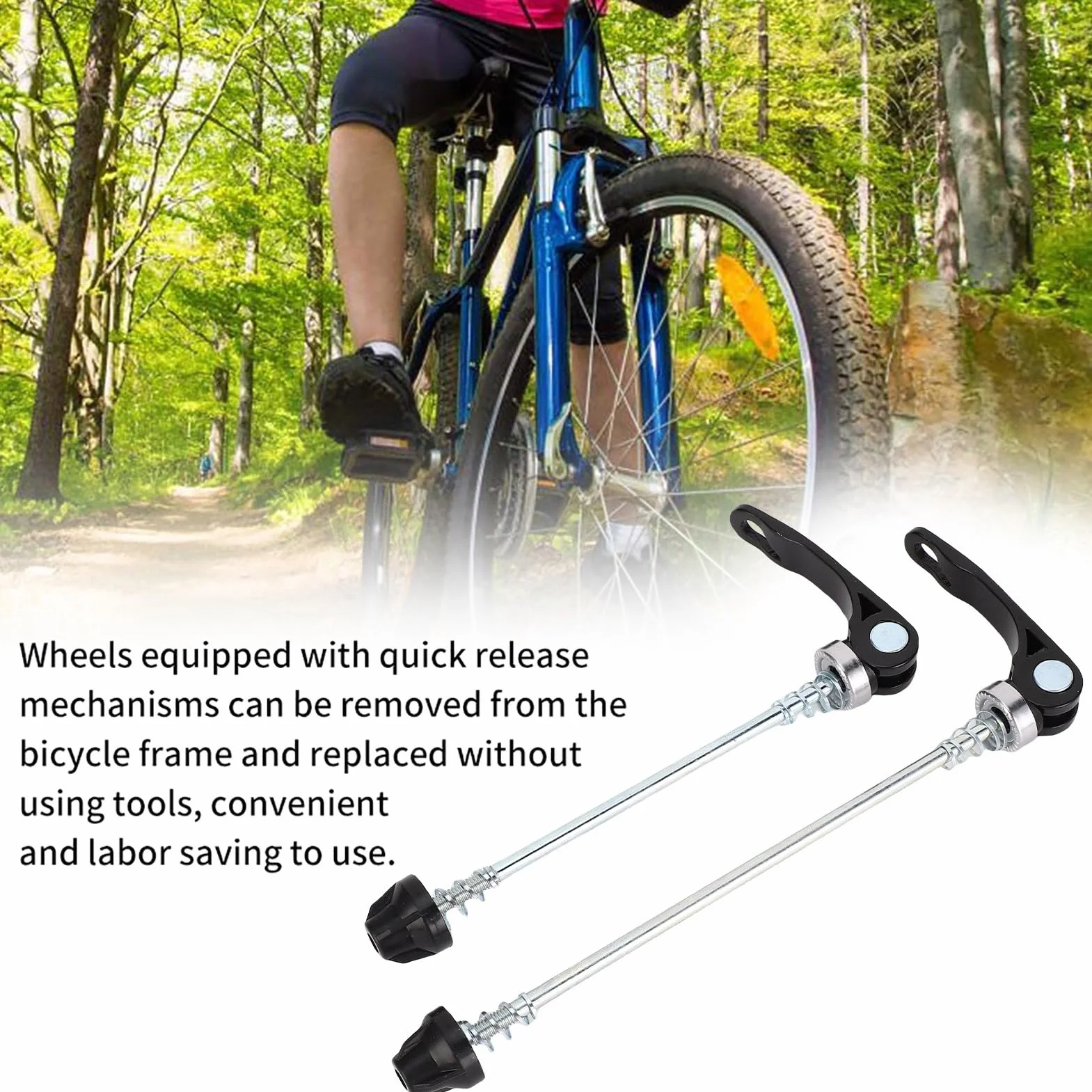 Sgancio Rapido 24 Ruota per Bici 9mm Spiedo 2 Pezzi Mountain Bike Asse 142mm 135mm 180mm Freno a Disco 150mm