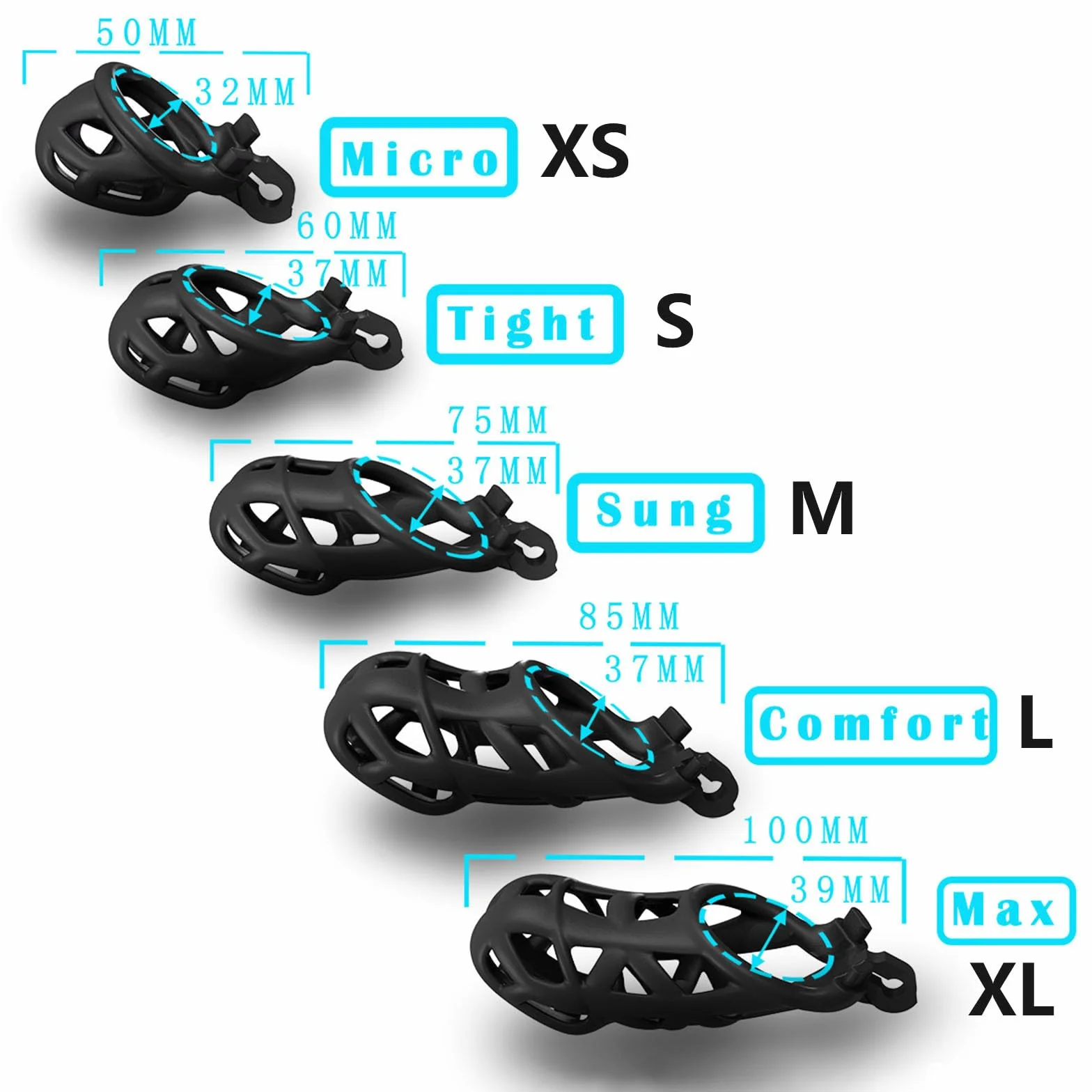 Gabbia da Baseball per Fitness Indoor per Uomo Nero 5 Taglie -A13