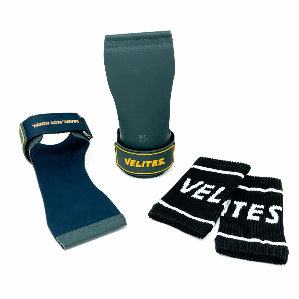 Velites Paracalli ufficiali CrossFit Games Quad Ultra - Polsini e borsa inclusi per Trazioni, Muscle-up, Toes to Bar