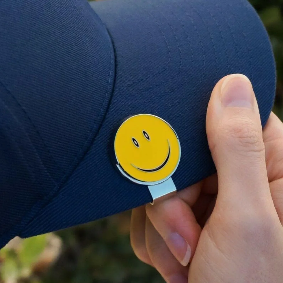Zalati Clip per Cappello Magnetico Rimovibile per Pallina da Golf Accessori Faccina Sorridente