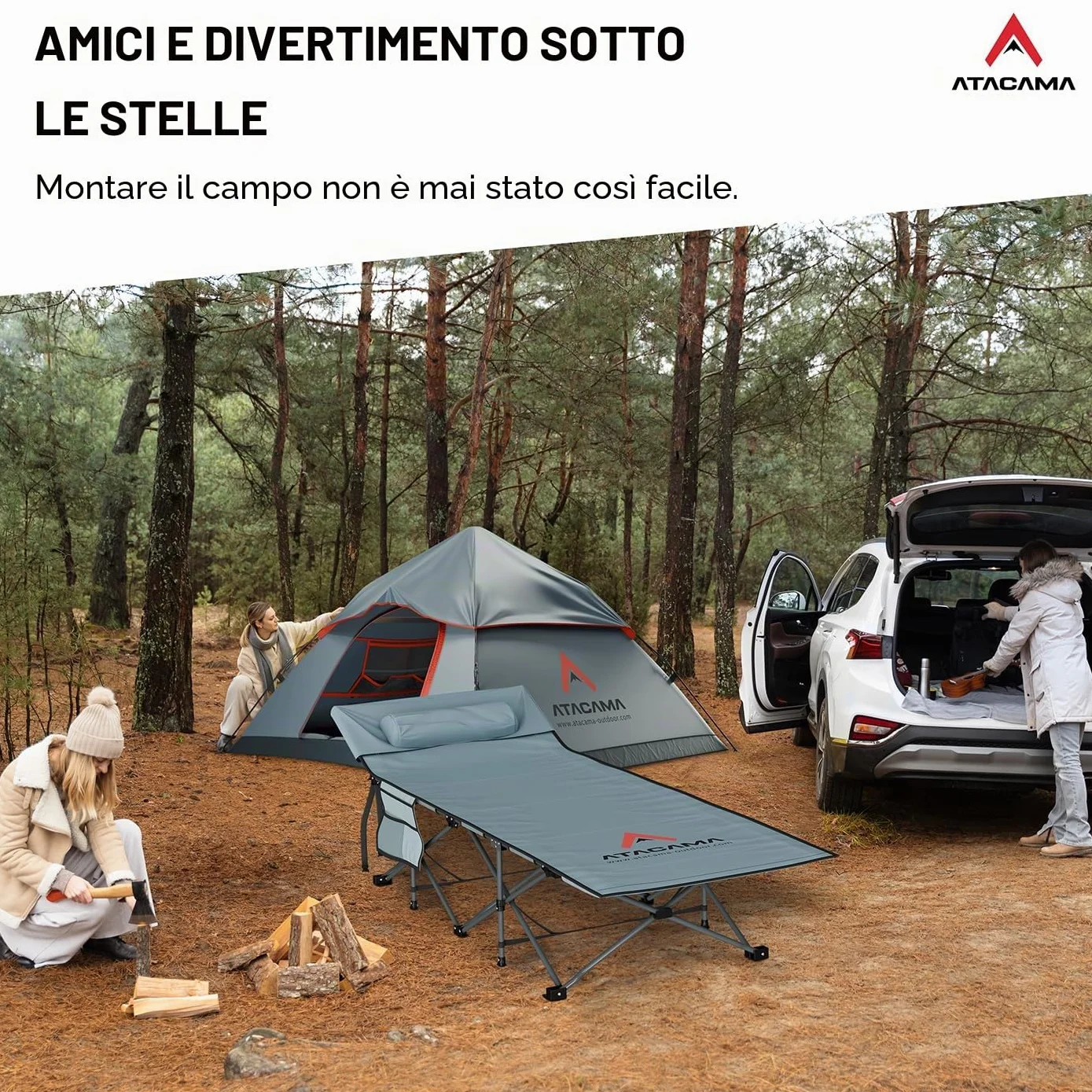 Lettino da campeggio pieghevole ultraleggero XXL portatile per avventure all'aperto carpfishing
