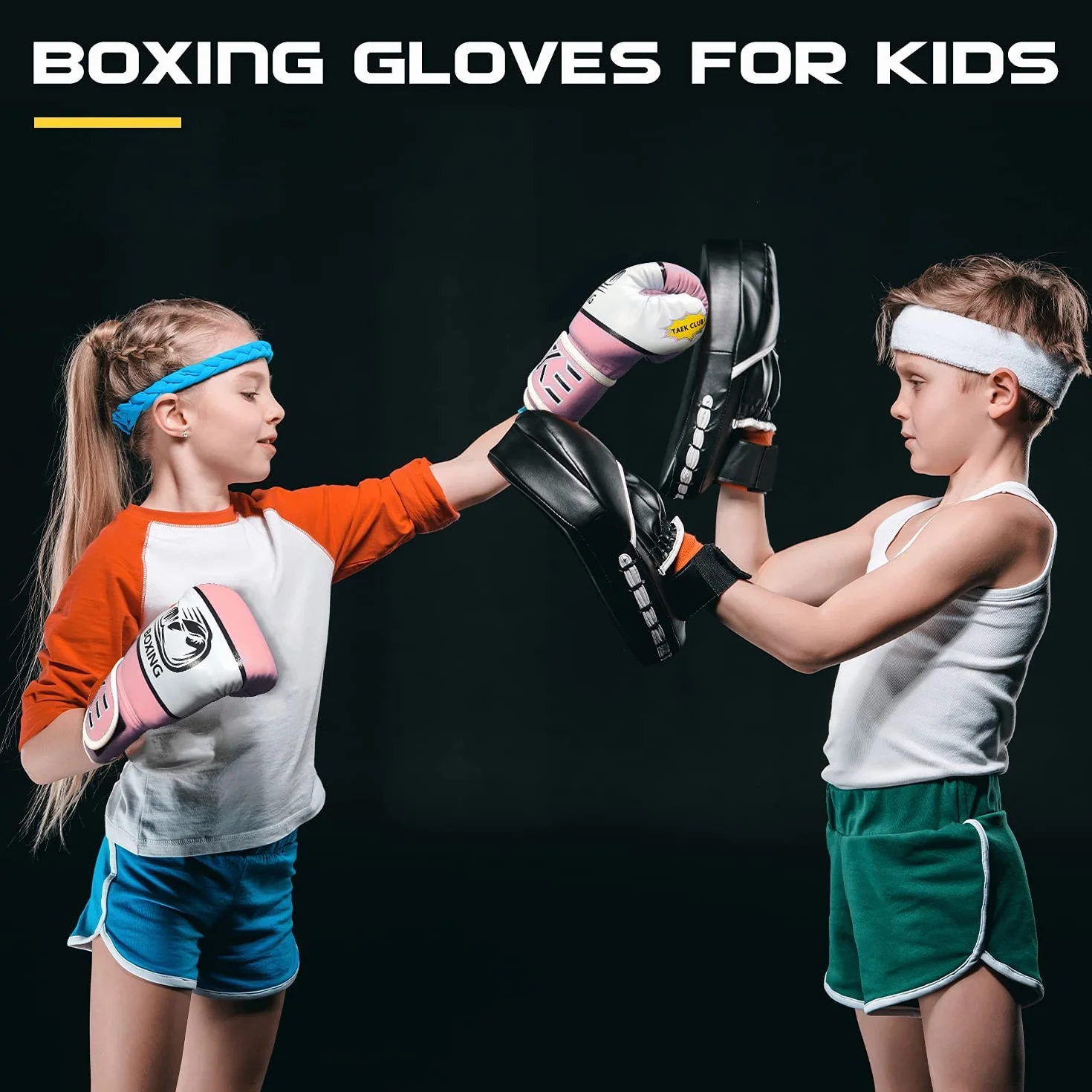 CKE Bambini Guantoni da boxe per bambini Ragazzi Ragazze 5-12 anni da allenamento per sacco da boxe